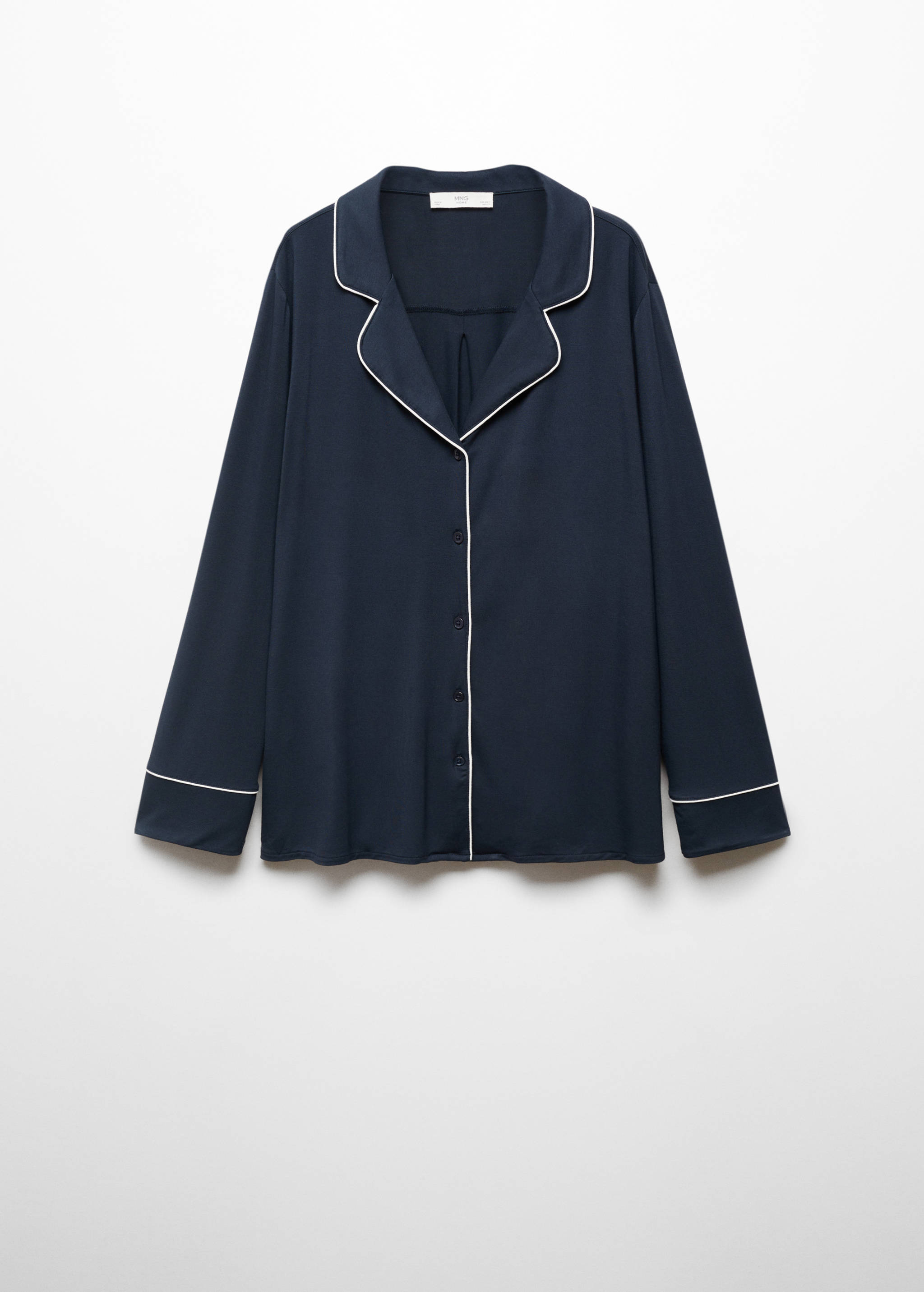 Pyjama shirt with trim - Article without model