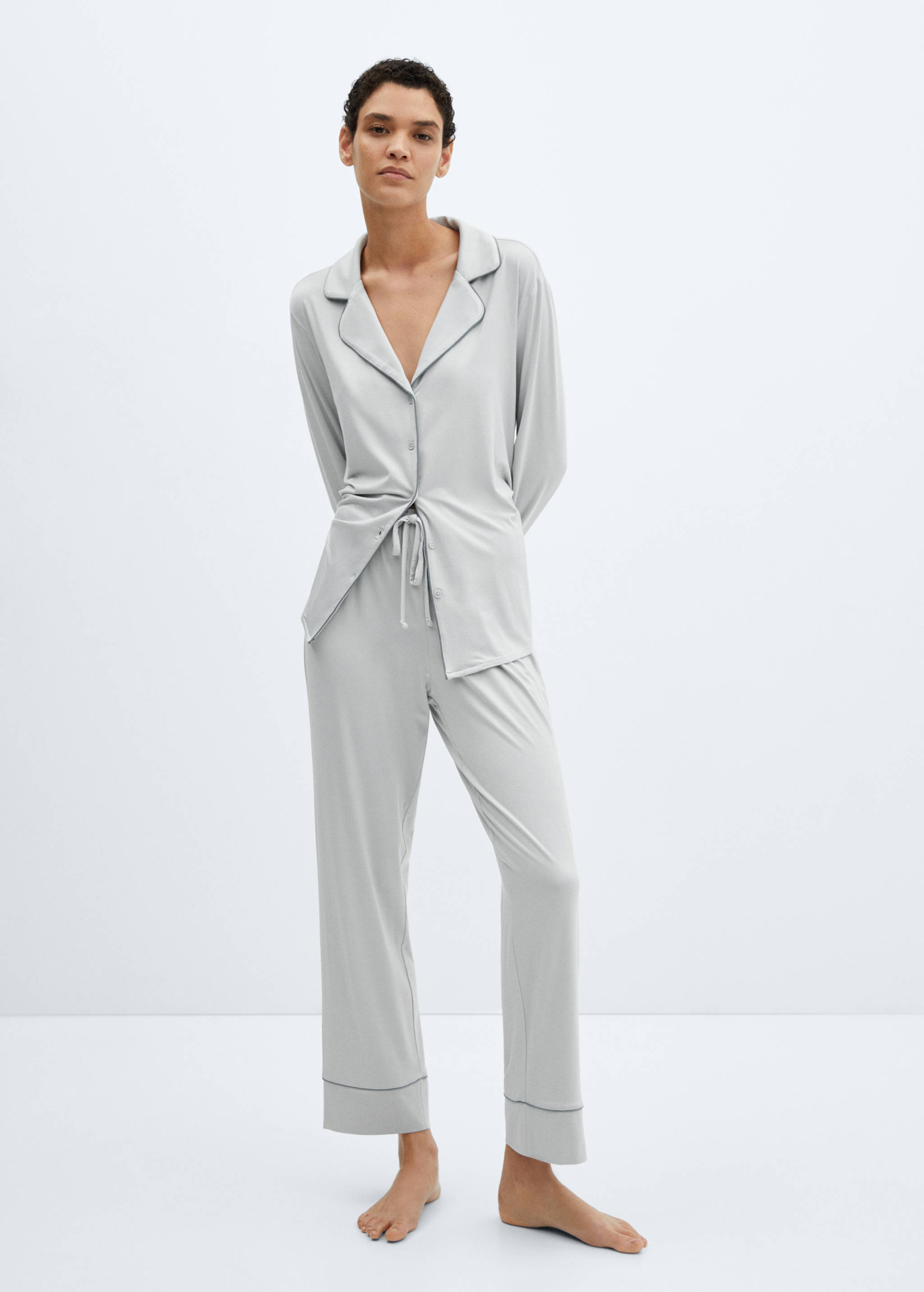 Pyjamahemd mit Borte - Allgemeine Ansicht