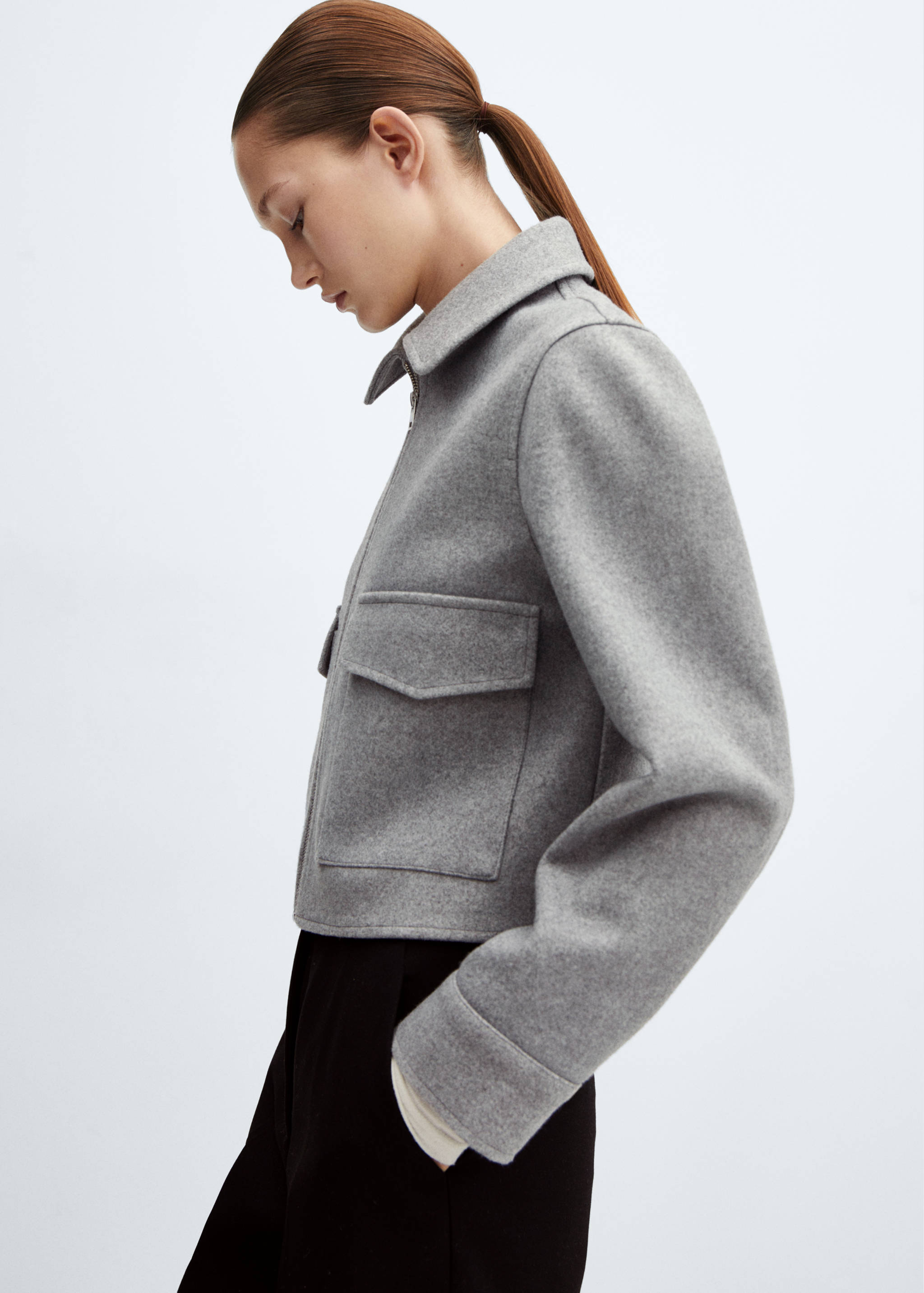 Jacke mit Zip-Taschen - Mittlere Ansicht