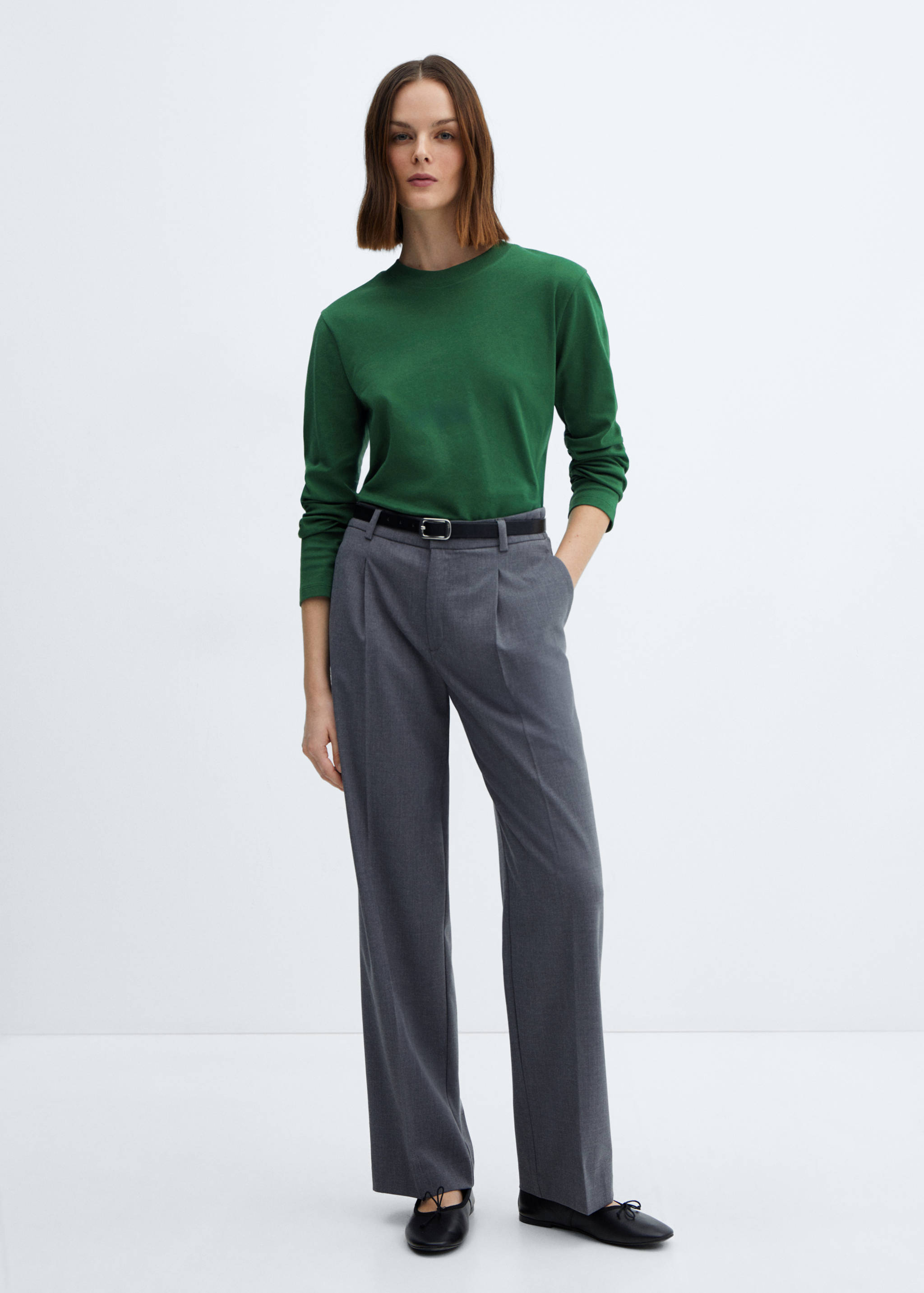 Premium-Baumwoll-T-Shirt - Allgemeine Ansicht