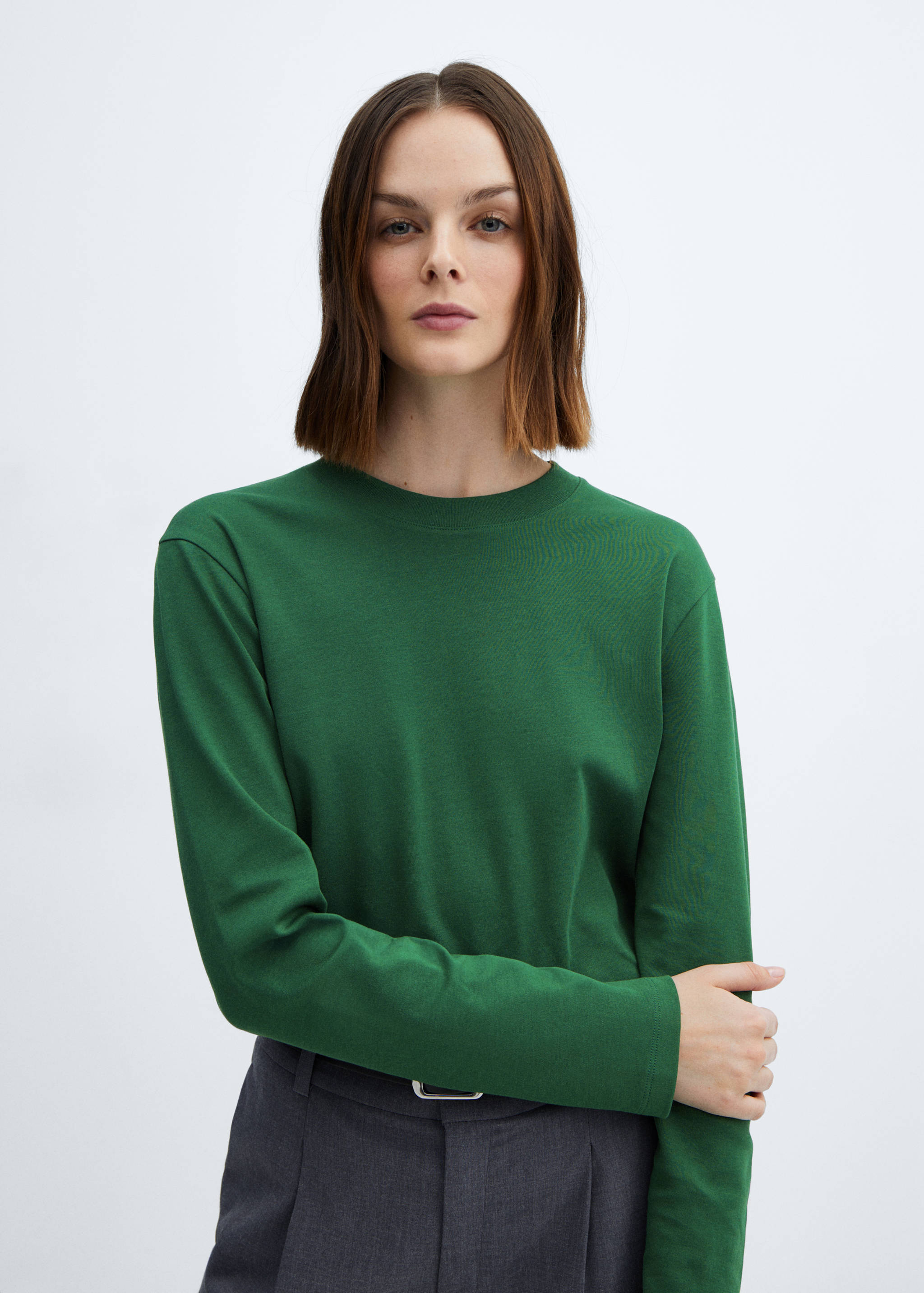 Premium-Baumwoll-T-Shirt - Mittlere Ansicht