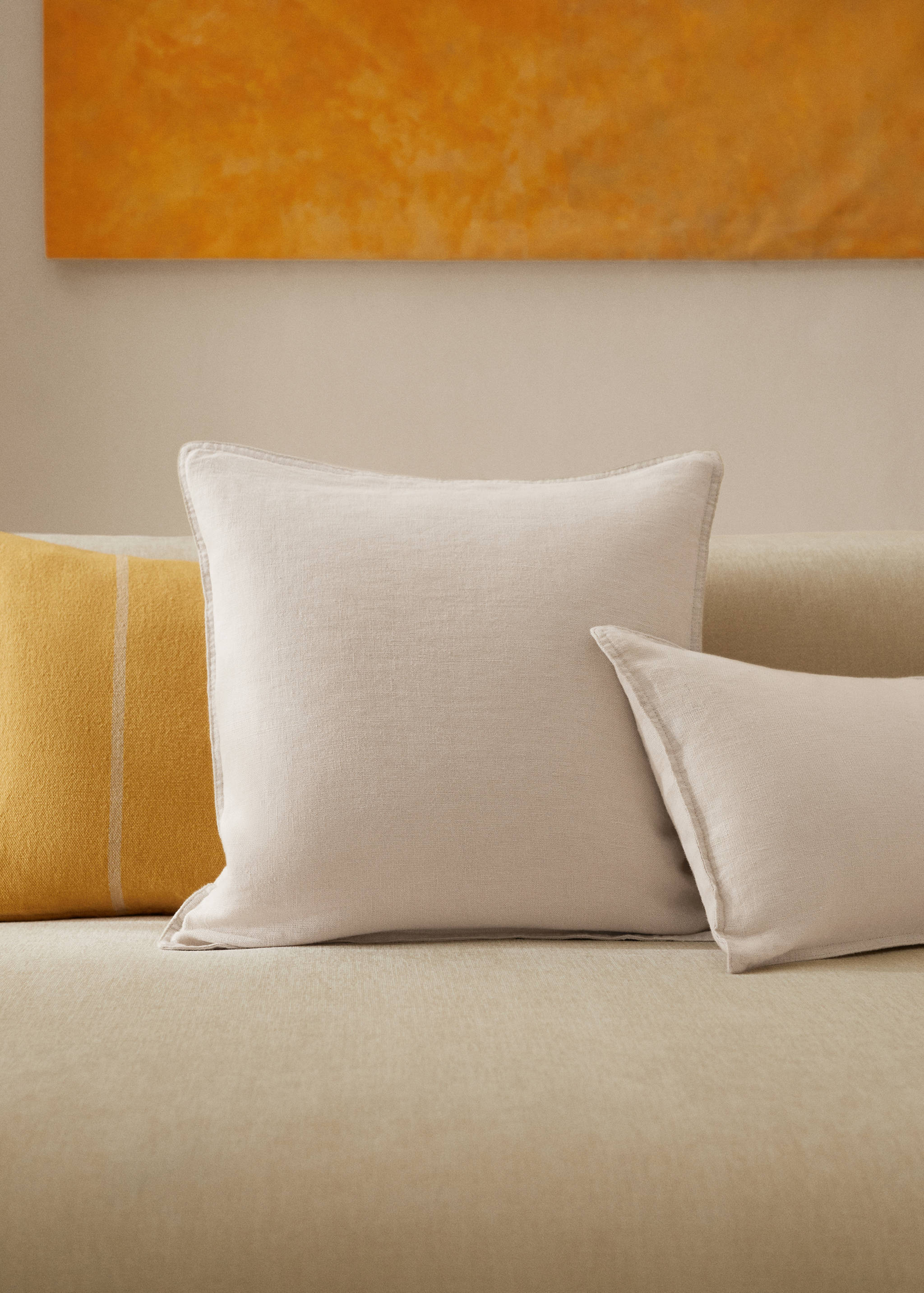 Kissenbezug aus 100 % Leinen 45 x 45 cm - Allgemeine Ansicht