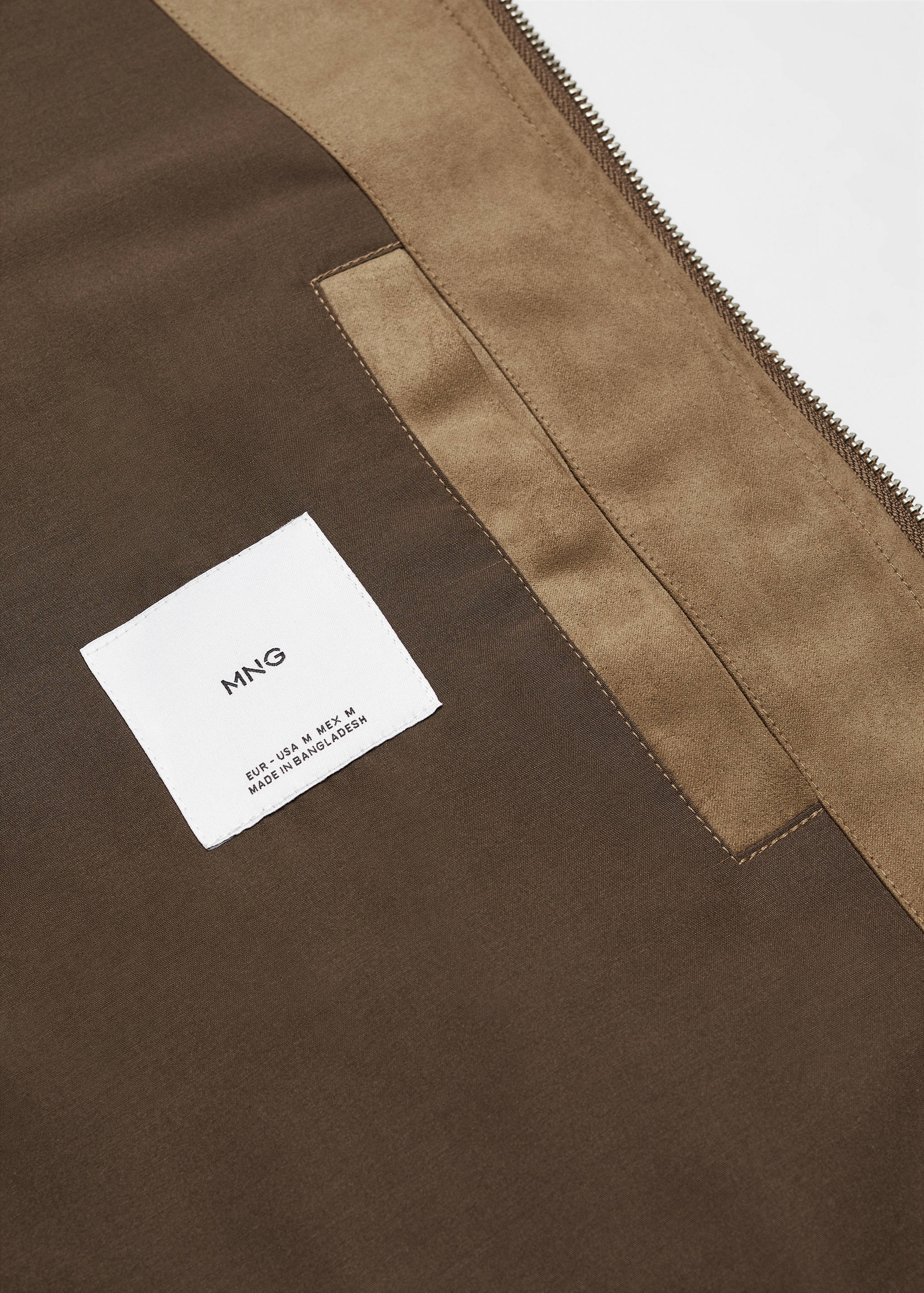 Suede-effect jacket with zip - Details of the article 8