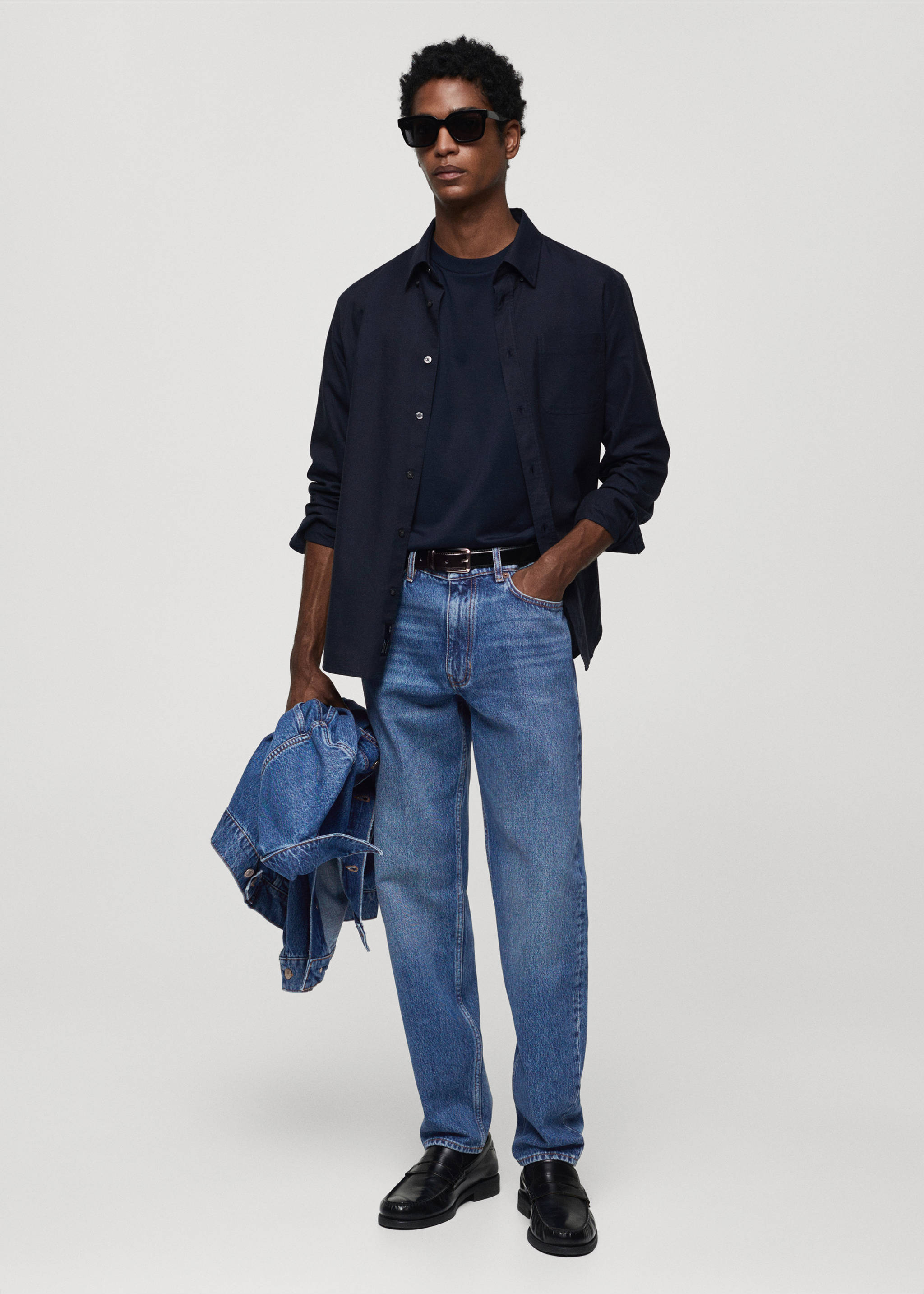 Bob straight-fit jeans - General plane, Dark Blue. Ref: 67054442-00.