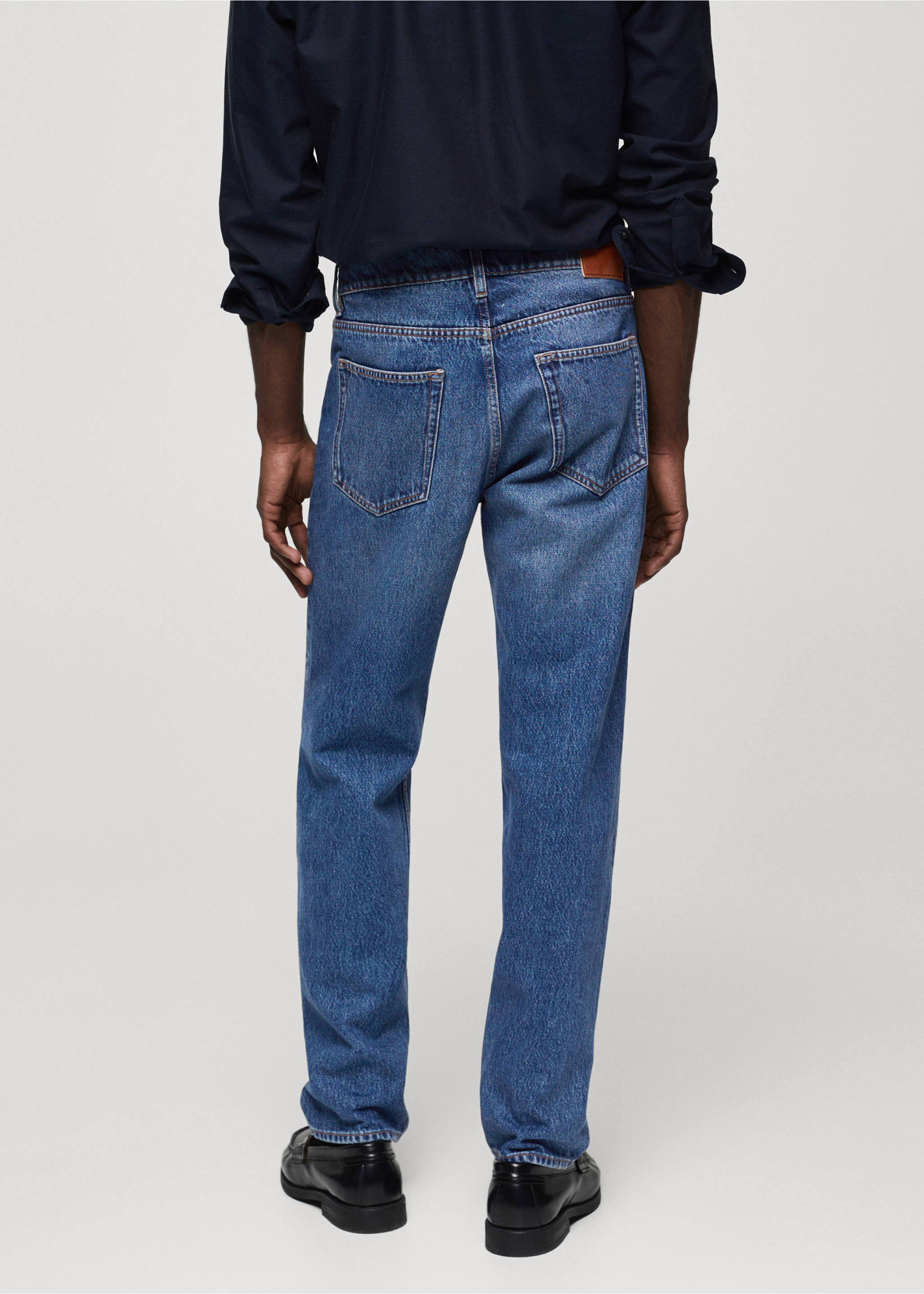 Bob straight-fit jeans - Reverse of the article, Dark Blue. Ref: 67054442-00.
