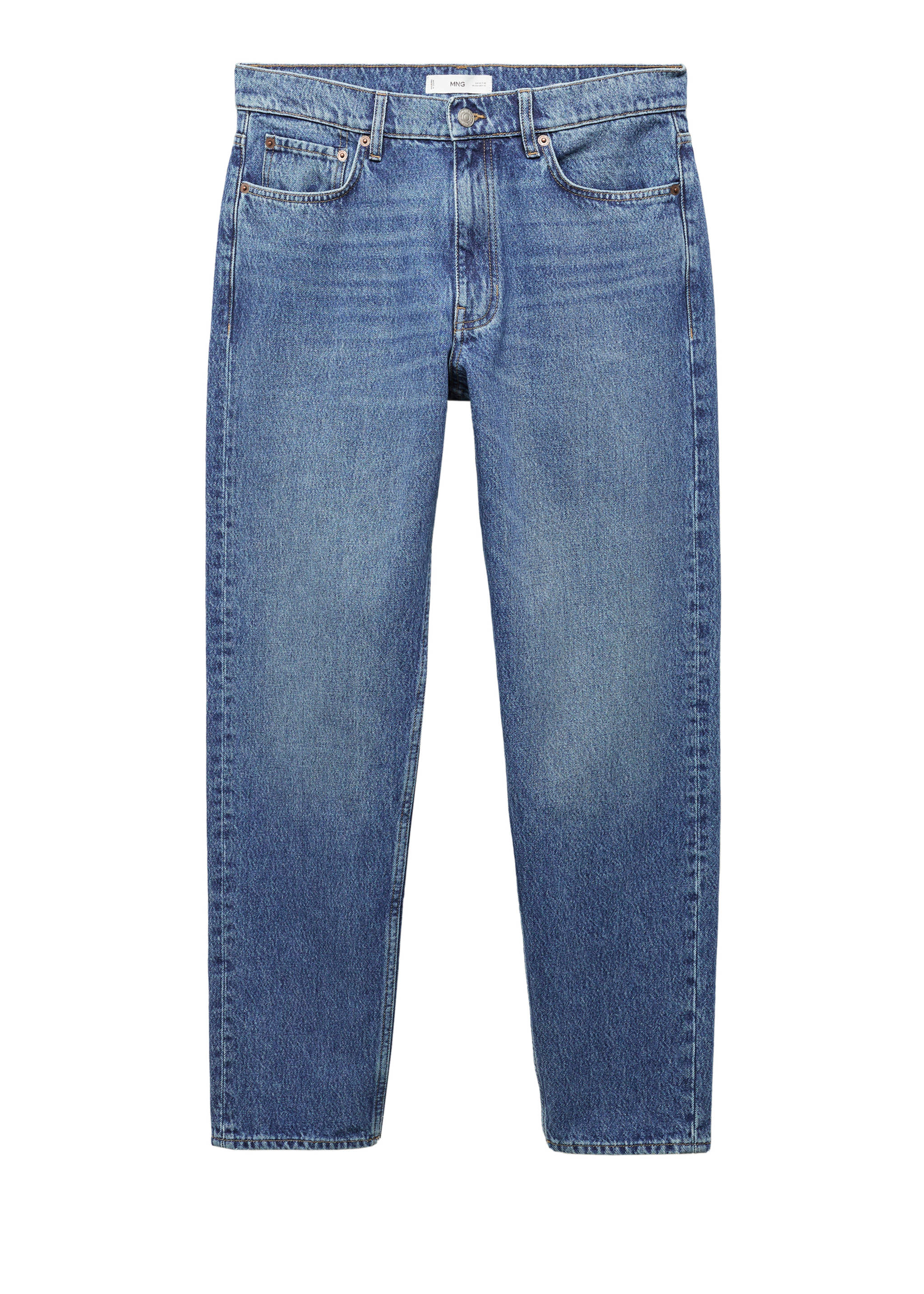 Bob straight-fit jeans - Details of the article 9, Dark Blue. Ref: 67054442-00.