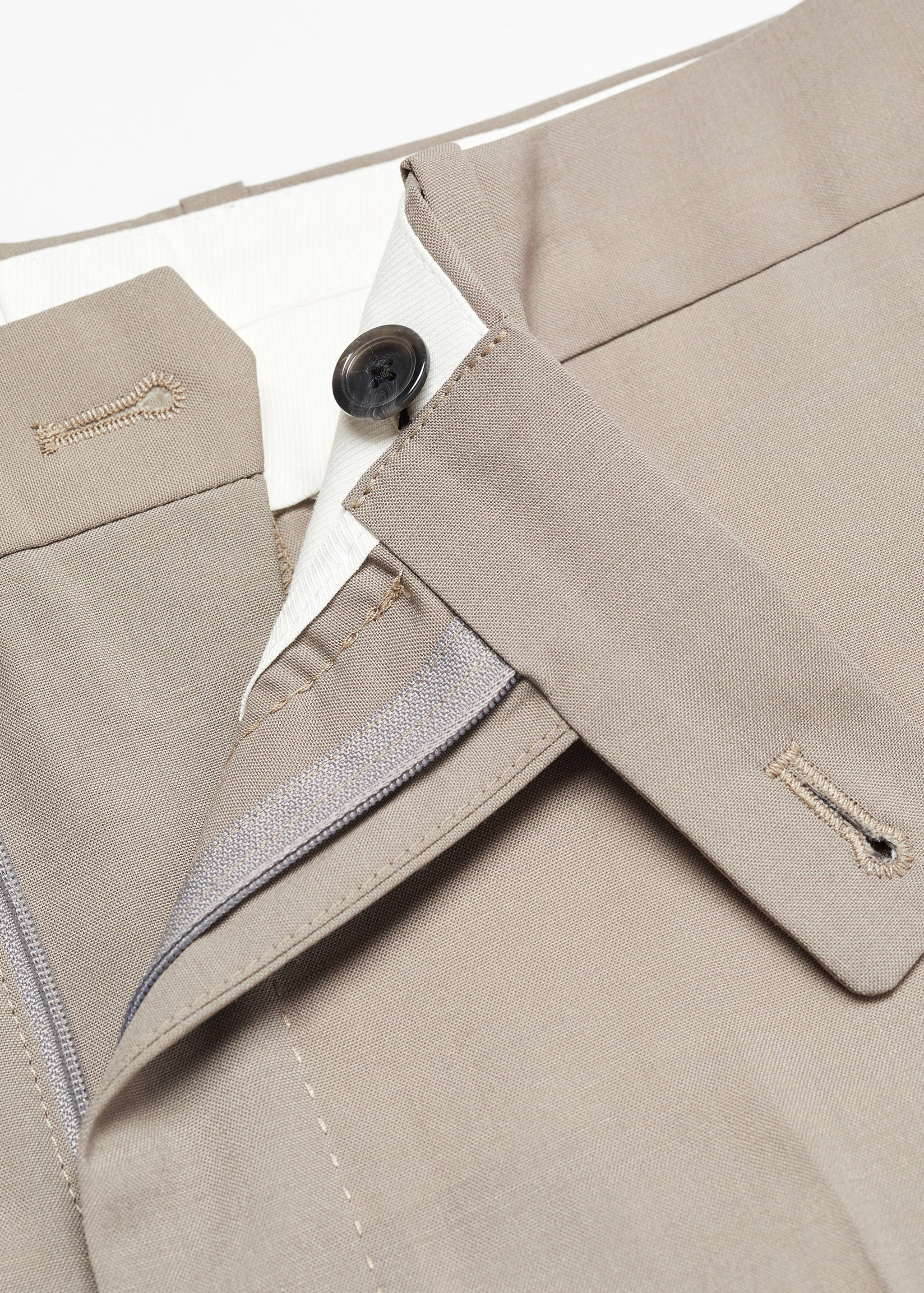 Slim fit wool suit pants - Details of the article 8