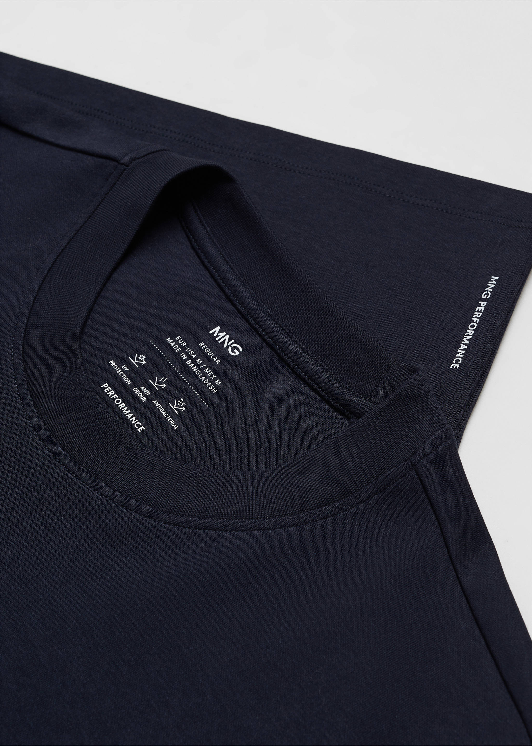 Breathable cotton t-shirt - Details of the article 8, Dark Navy. Ref: 67054454-00.