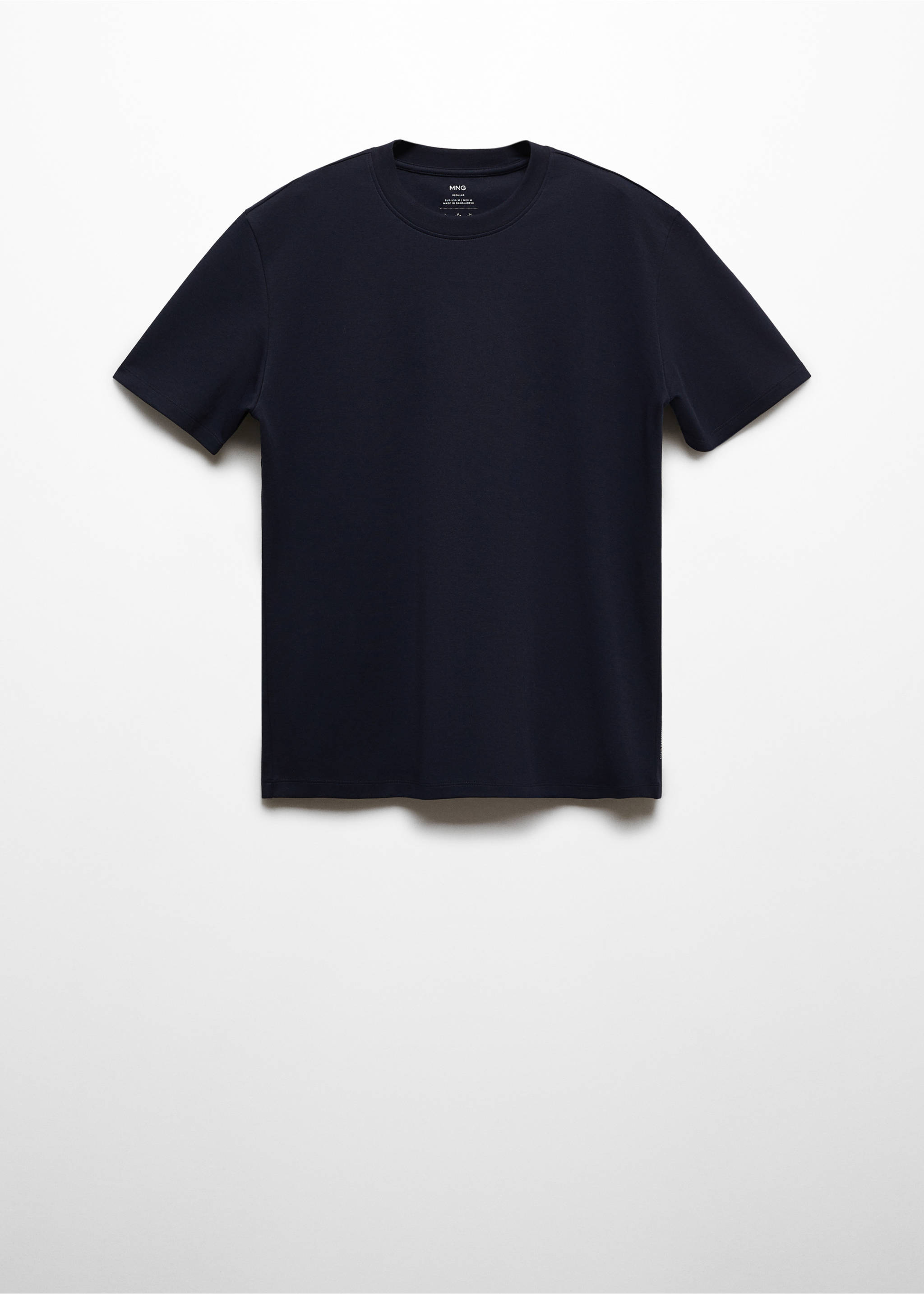 Breathable cotton t-shirt - Article without model, Dark Navy. Ref: 67054454-00.