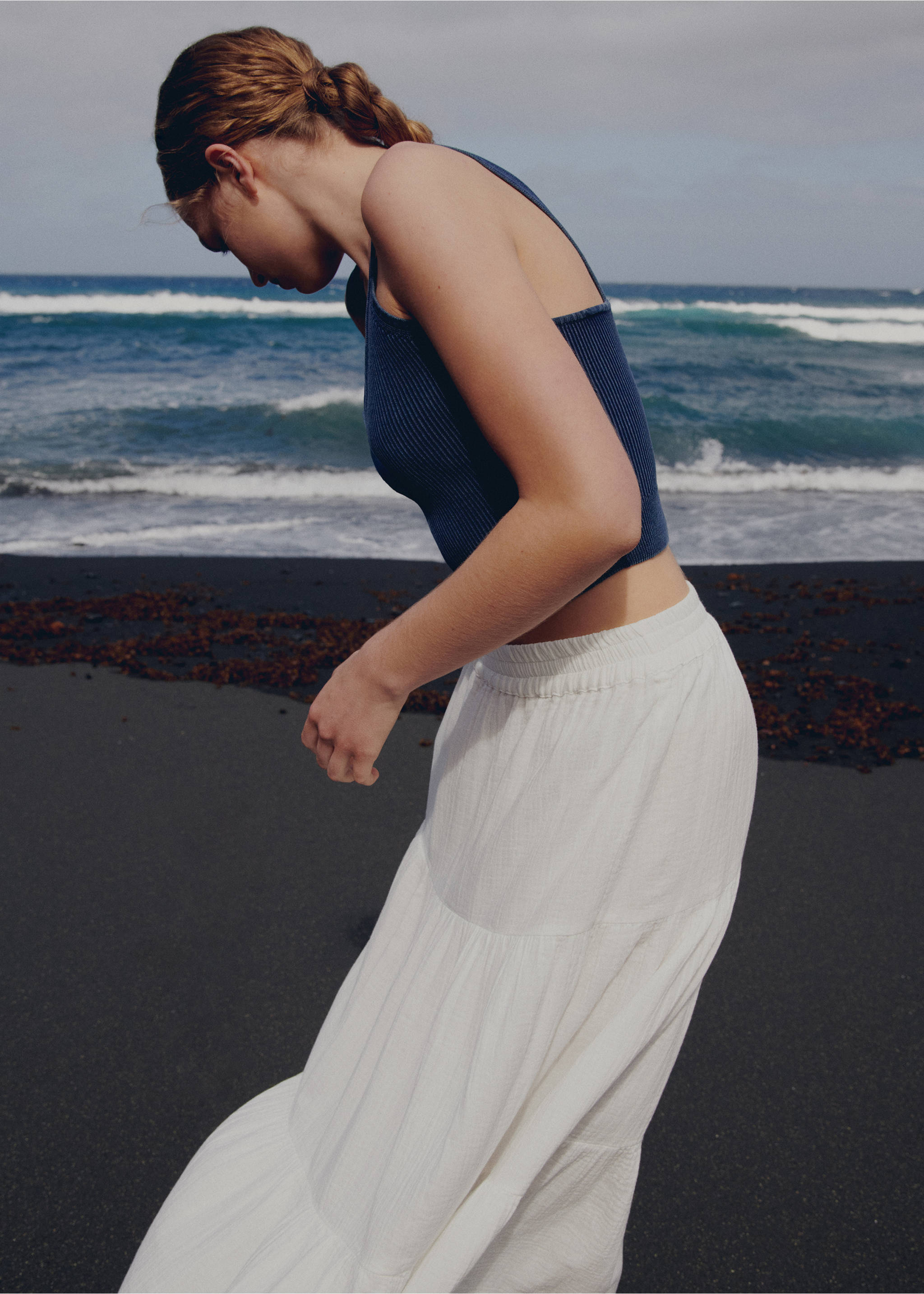 Strap top - Details of the article 5, Indigo Blue. Ref: 67054457-00.