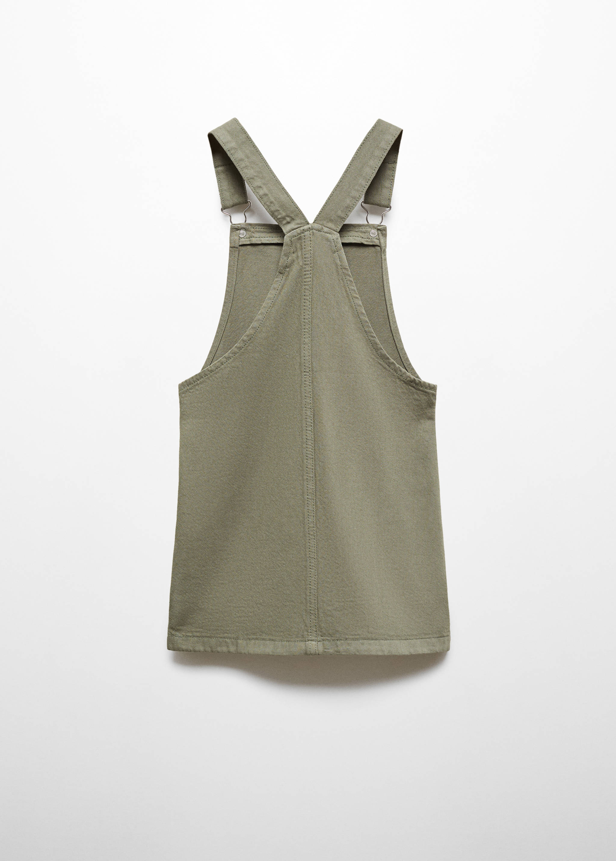 Short denim pinafore - Reverse of the article
