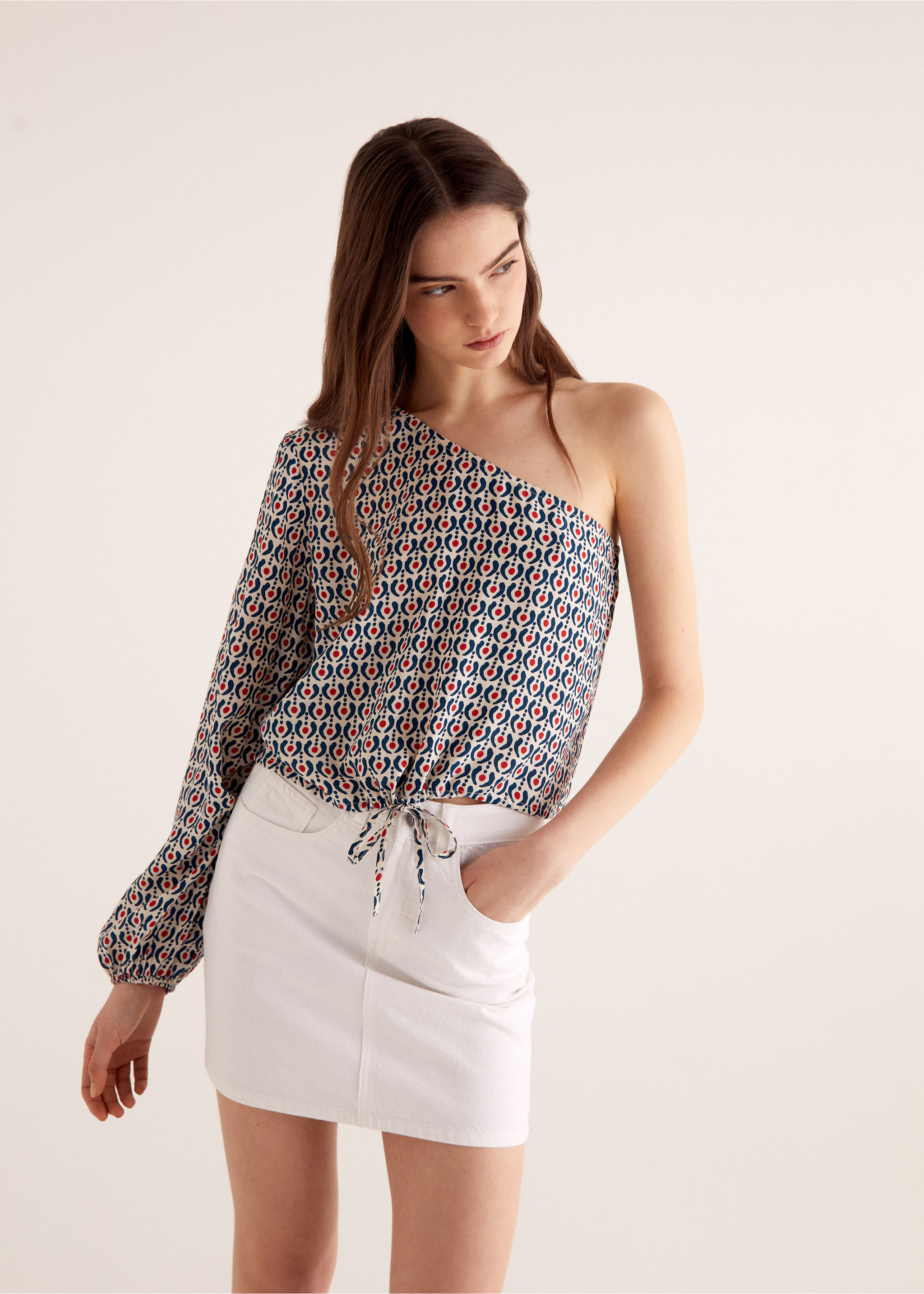 Blusa asimétrica estampada - Detalle del artículo 5