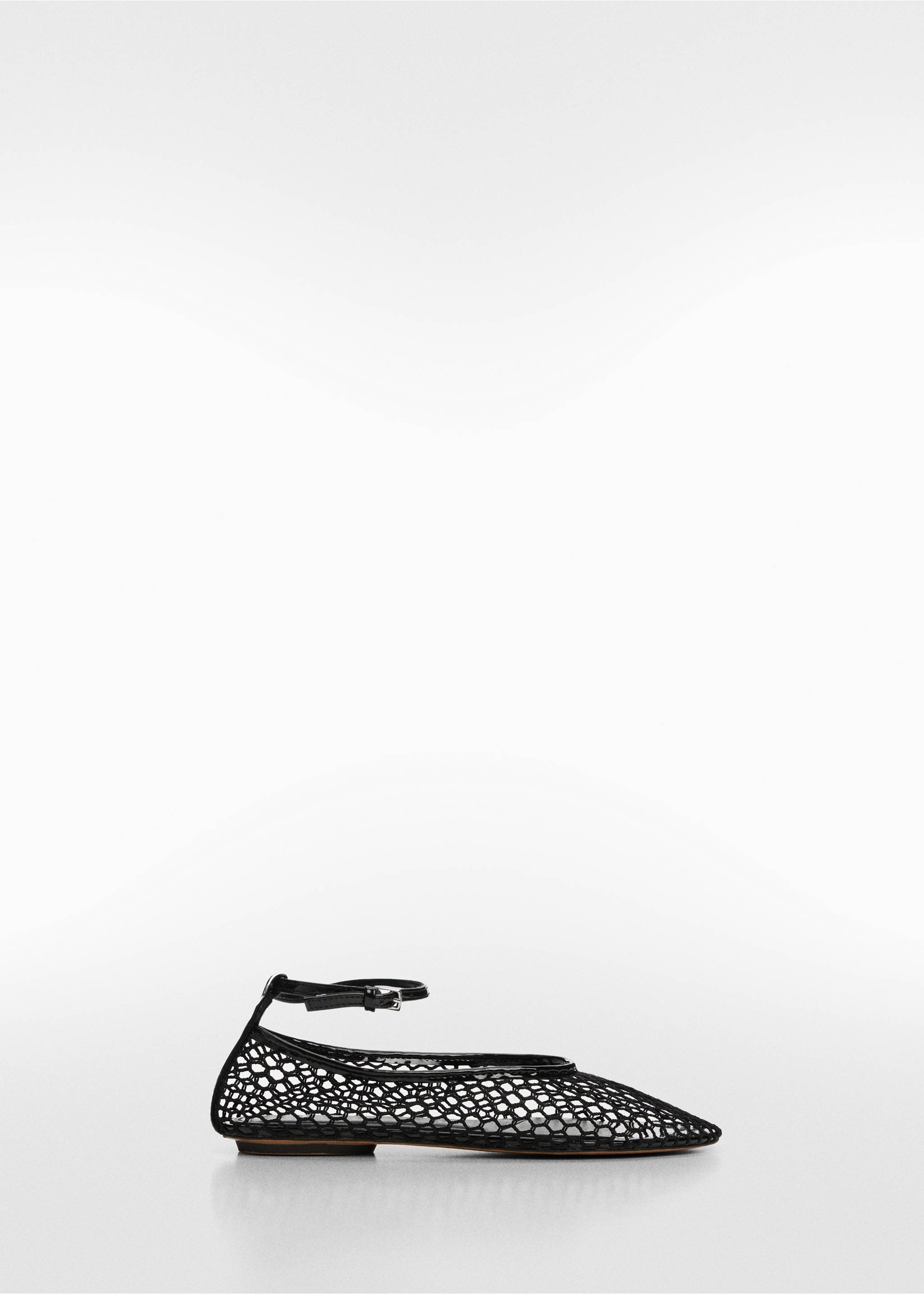 Ballet flats with mesh bracelet - Article without model, Black. Ref: 67054467-00.