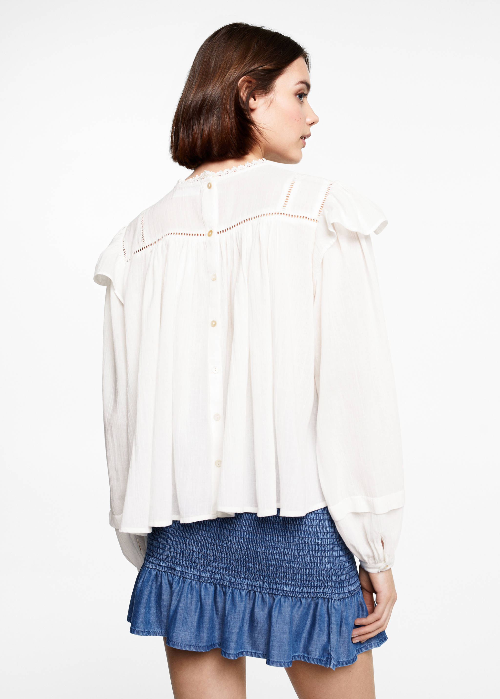 Blouse coton volantée - Verso de l’article