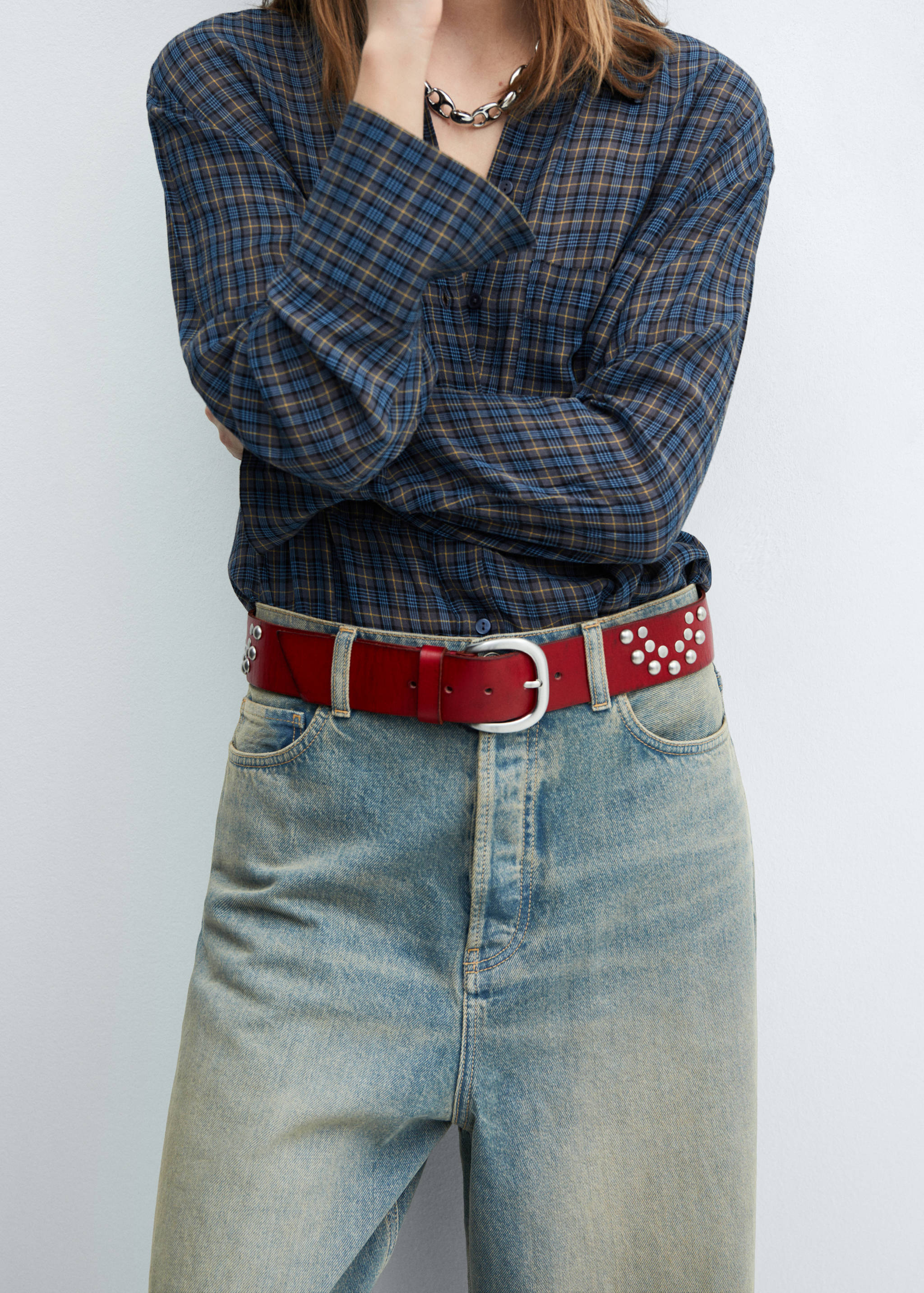 Low-rise loose-fit wide leg jeans - Details of the article 3