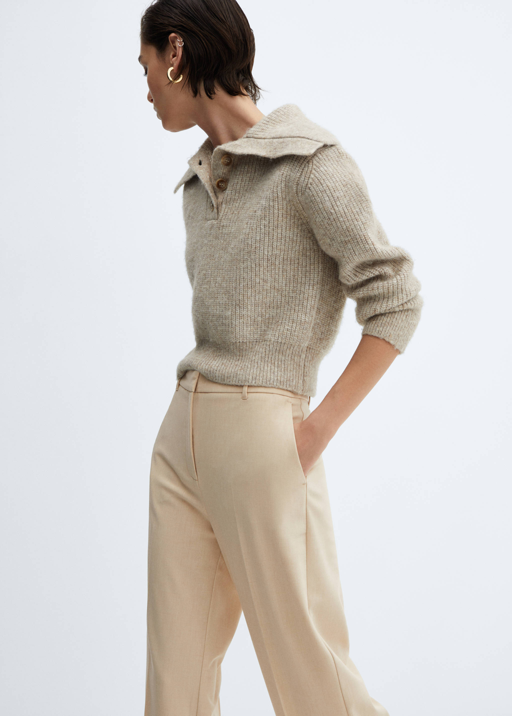 Kalhoty se širokými nohavicemi a nízkým pasem - Detail zboží 1