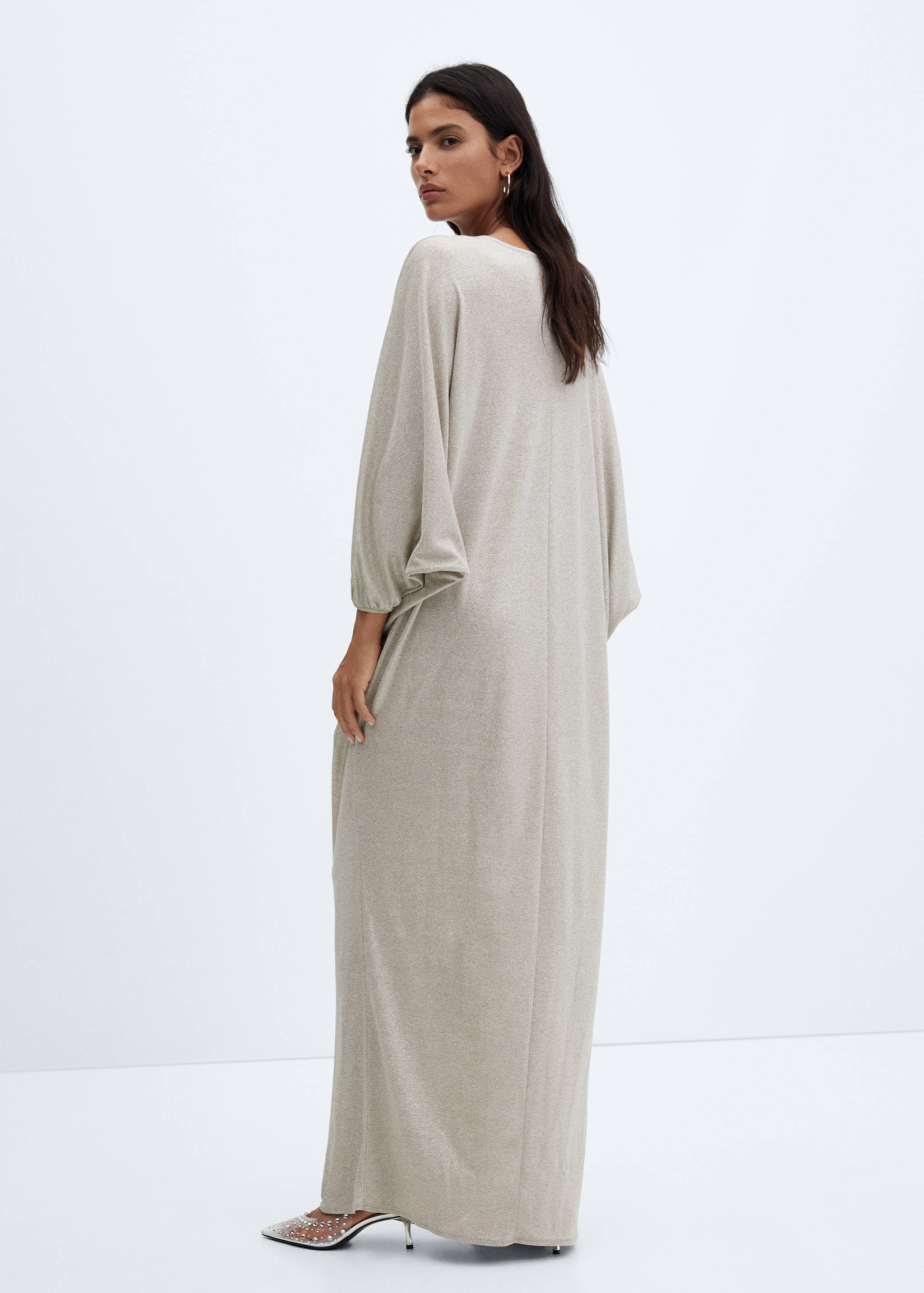 Draped lurex dress - Reverse of the article