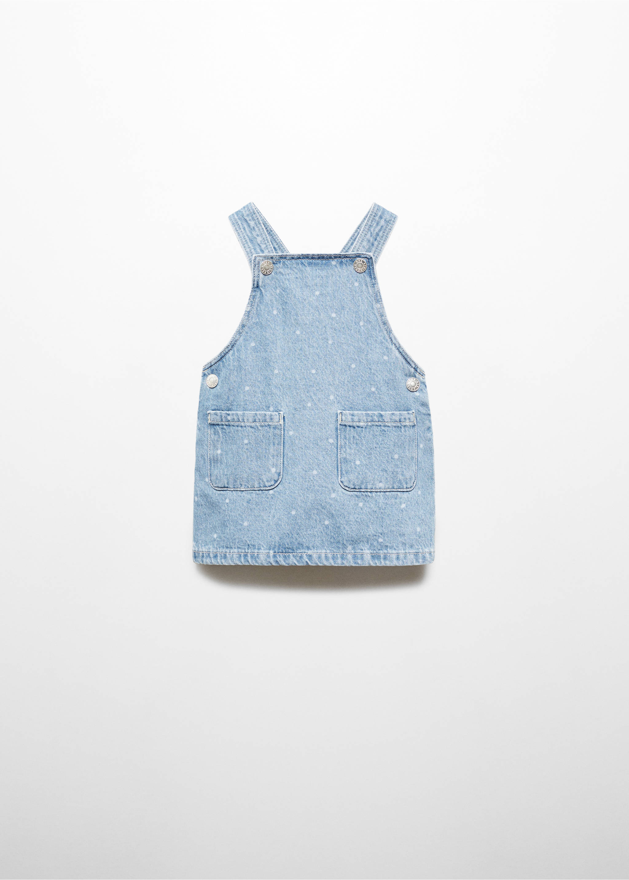 Sukienka na szelkach z denimu w grochy - Artykuł bez modela/modelki, Jasnoniebieski. Ref: 67054787-00.