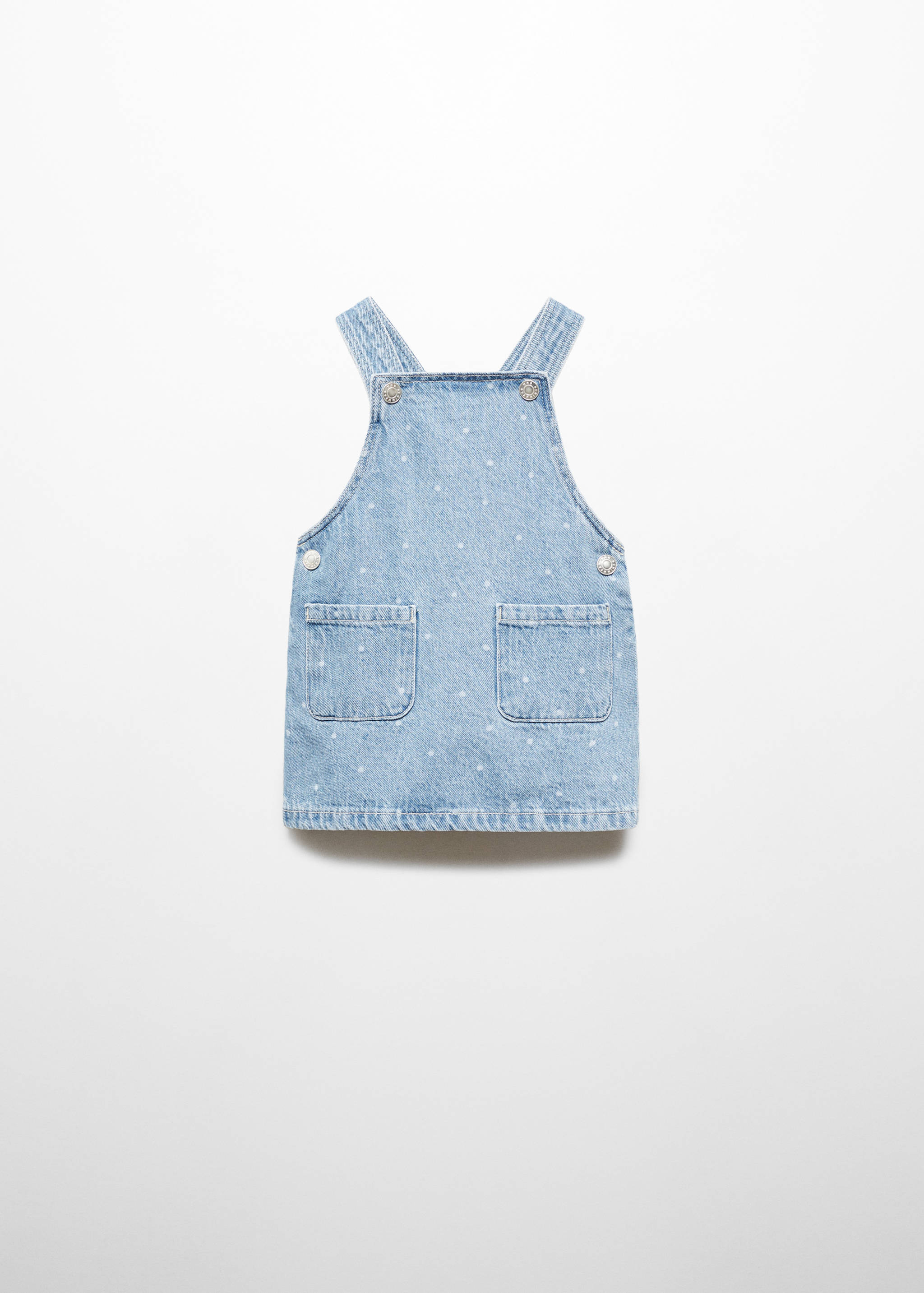 Jeans-Latzrock mit Polka-Dots - Artikel ohne Model