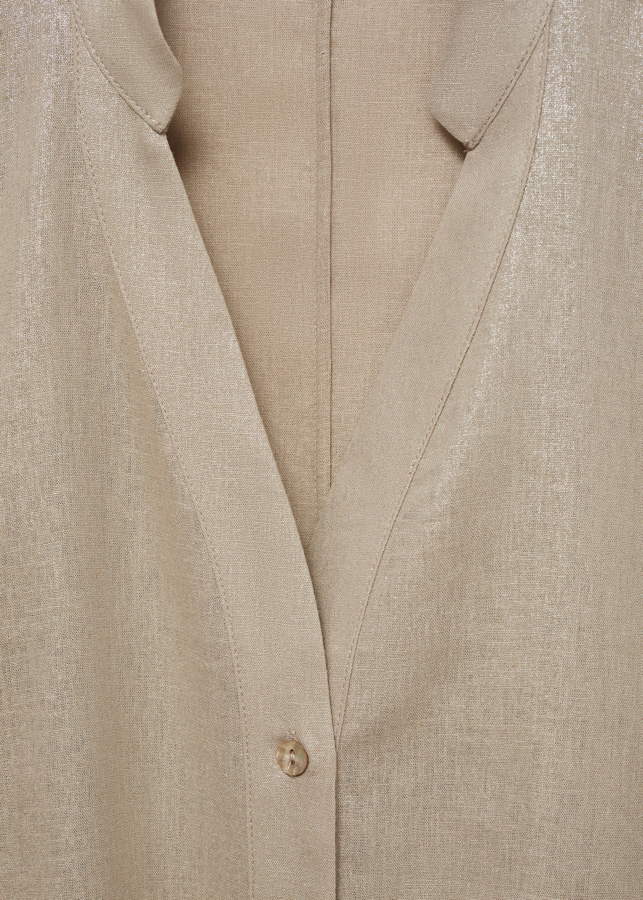 Short sleeve linen-blend shirt - Details of the article 8