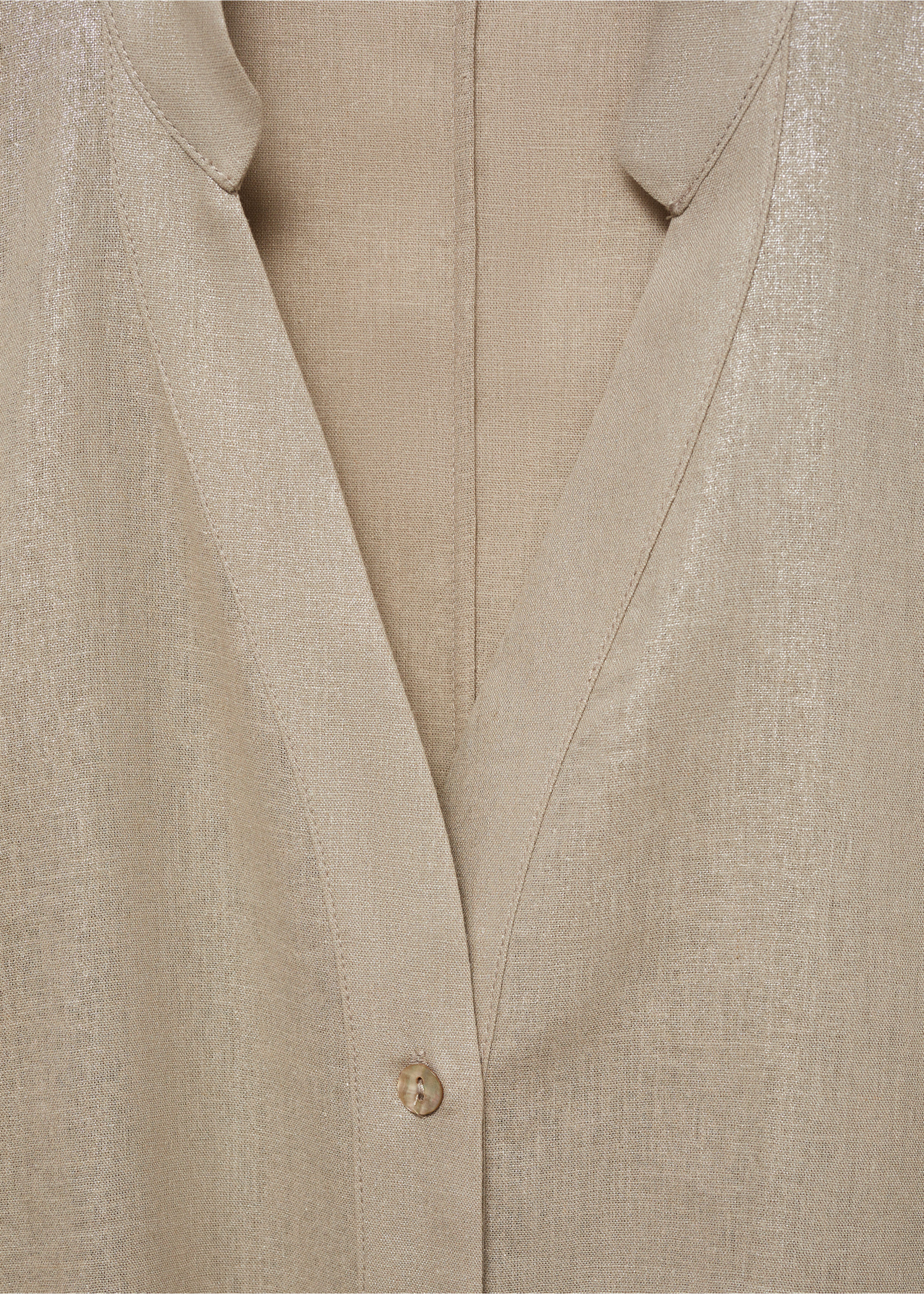 Short sleeve linen-blend shirt - Details of the article 8