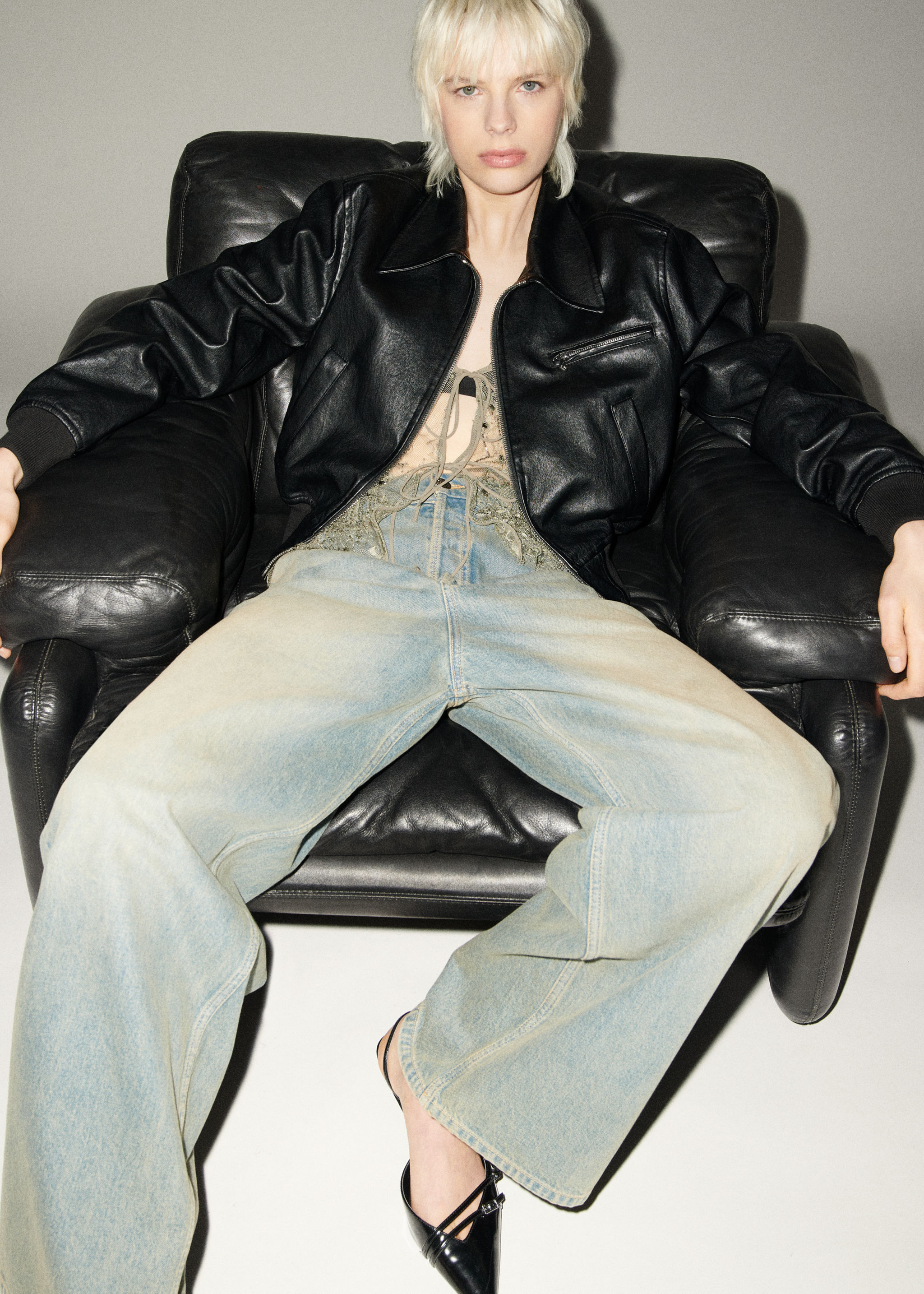 Vintage leather-effect jacket - Details of the article 6