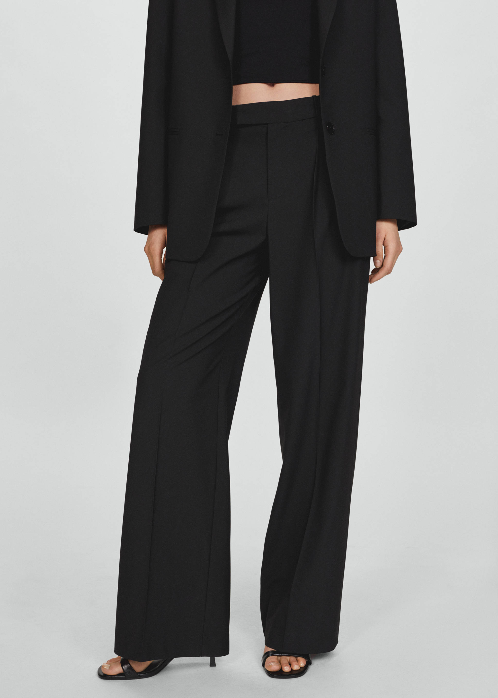 Wide leg suit trousers - Medium plane