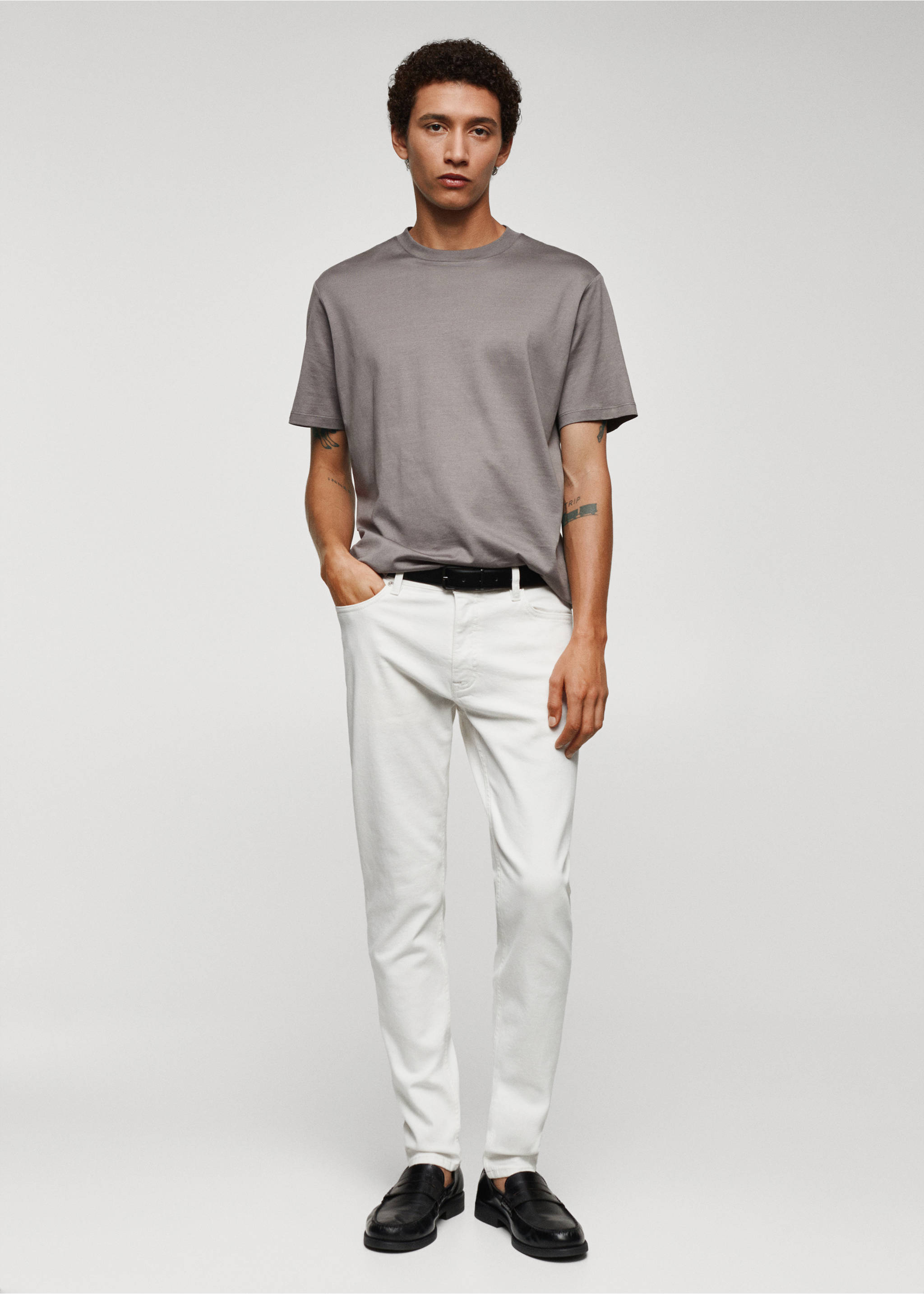 Texans Billy skinny - Pla general, Blanc trencat. Ref: 67055138-00.