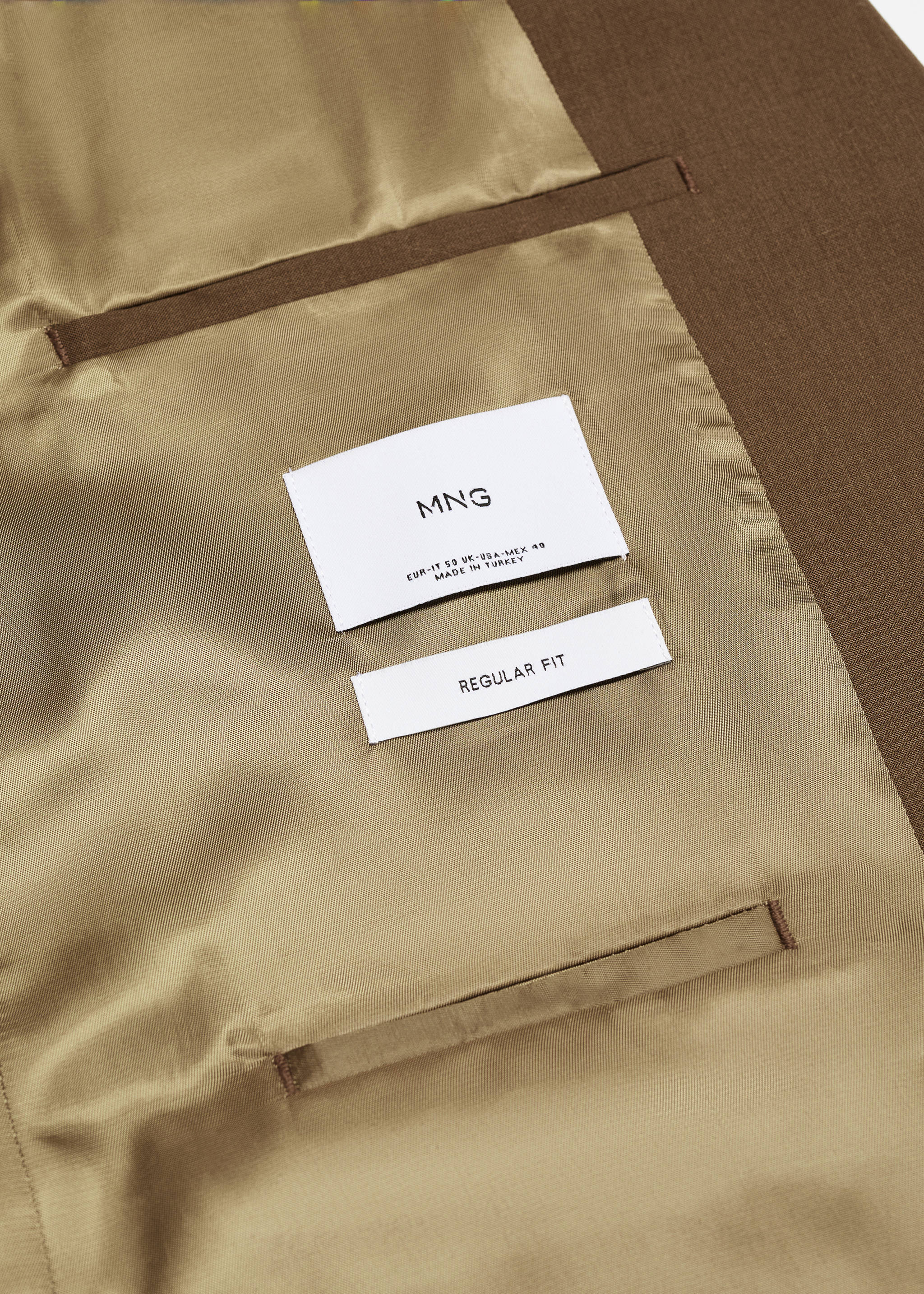 Blazer de fato regular fit de lã fria - Pormenor do artigo 8