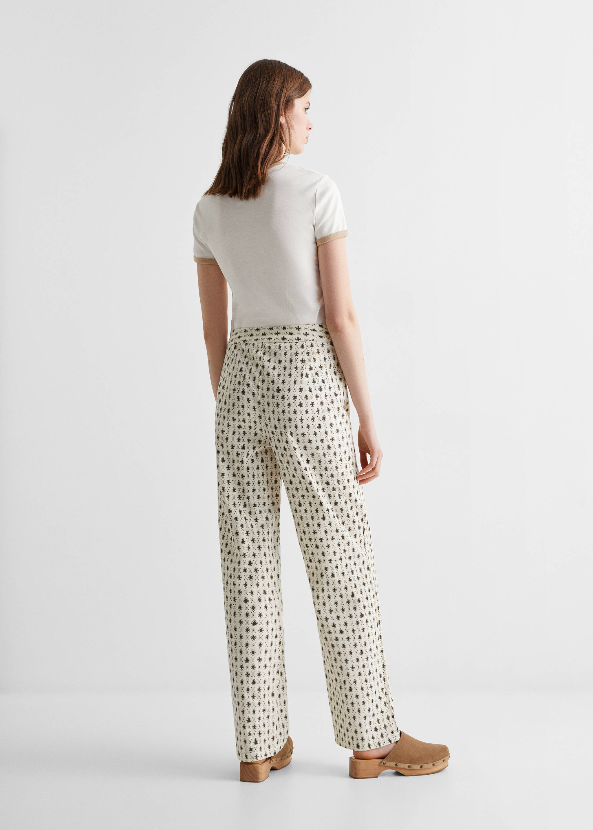 Geometric print pants - Reverse of the article