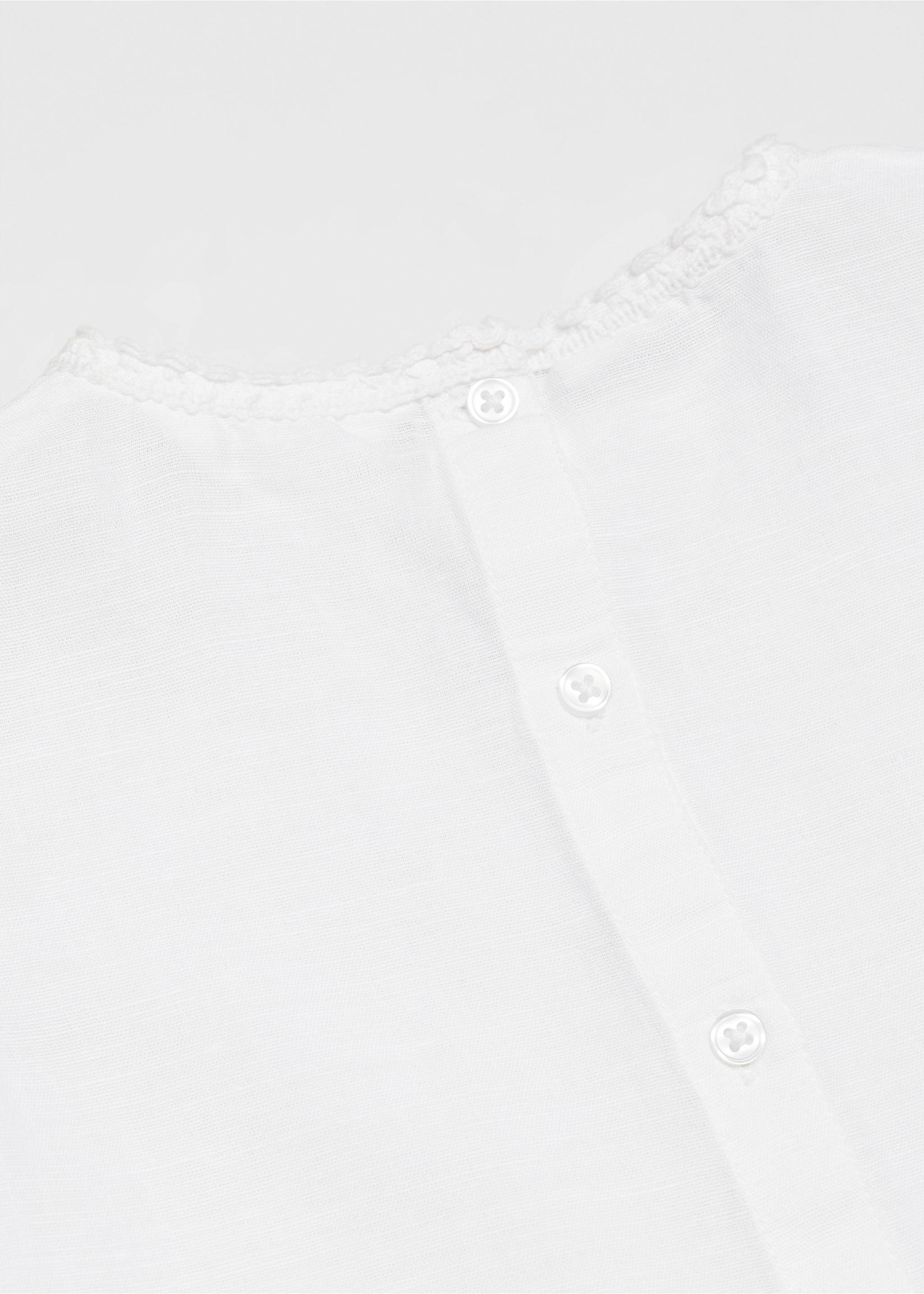 Blouse volantée lin - Détail de l'article 0, Blanc cassé. Ref: 67055146-00.