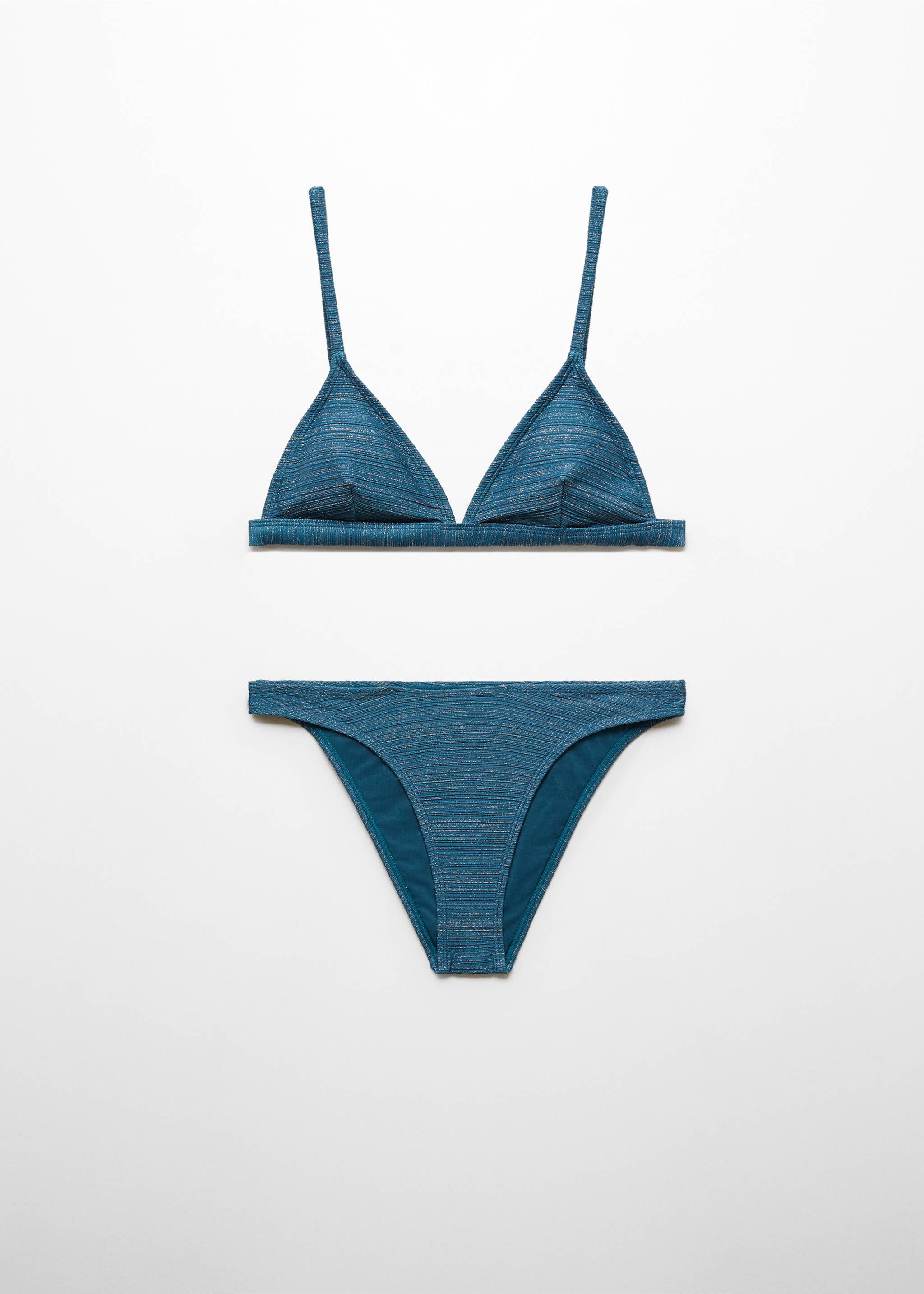 Bikini aus Lurex - Artikel ohne Model, Petrolblau. Ref: 67055147-00.
