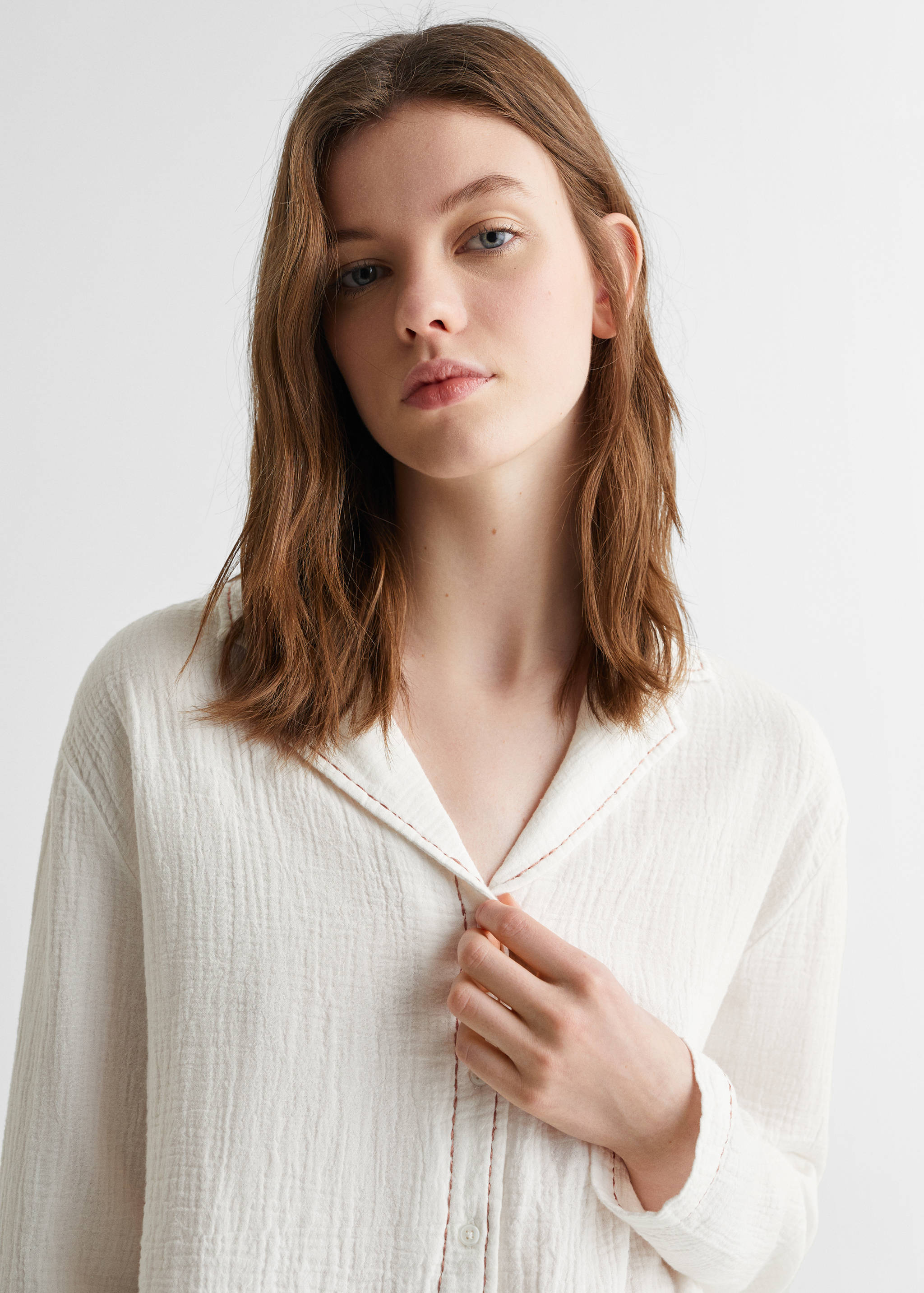 Cotton long pyjamas - Details of the article 1