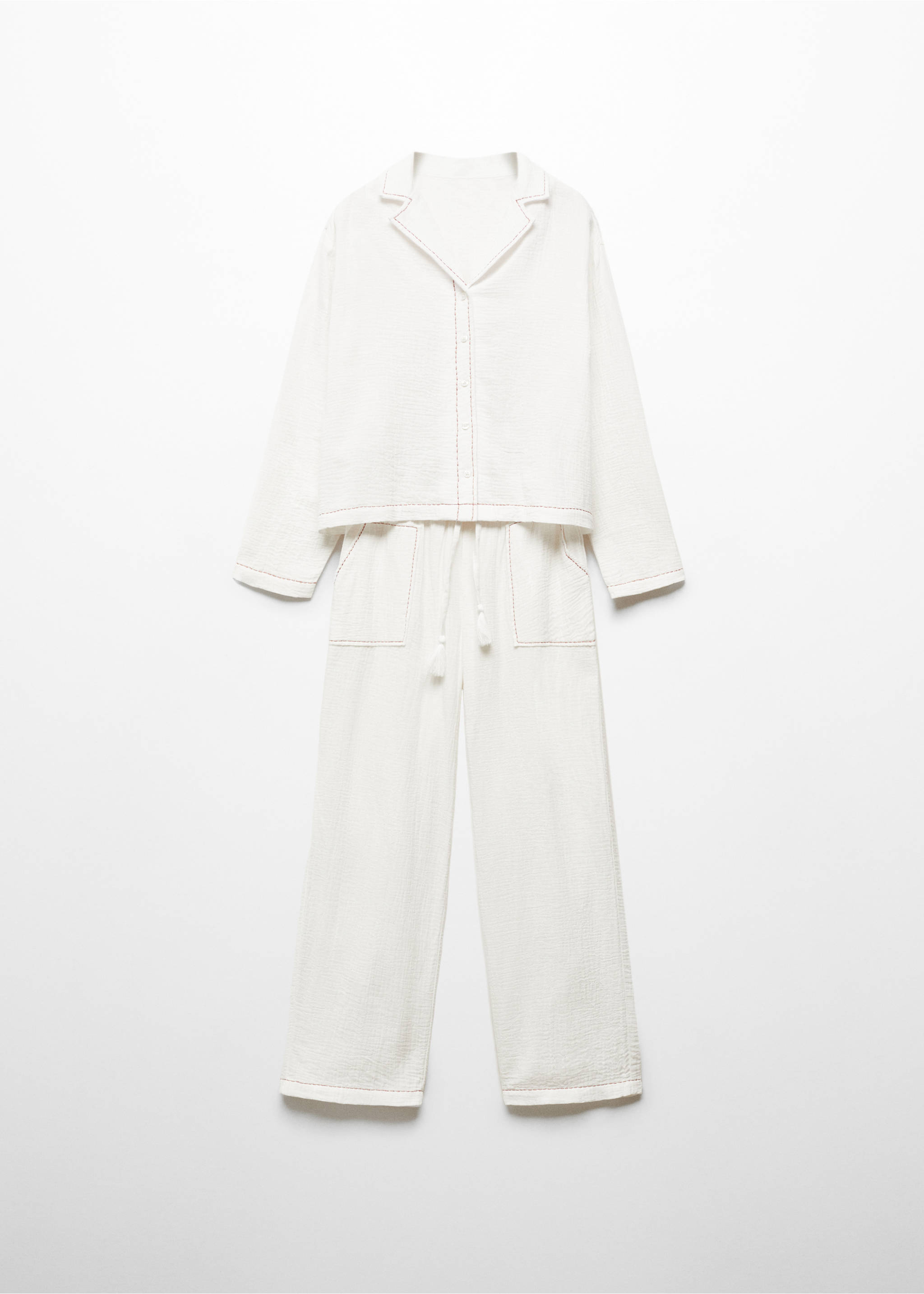 Cotton long pyjamas - Article without model, Off White. Ref: 67055148-00.