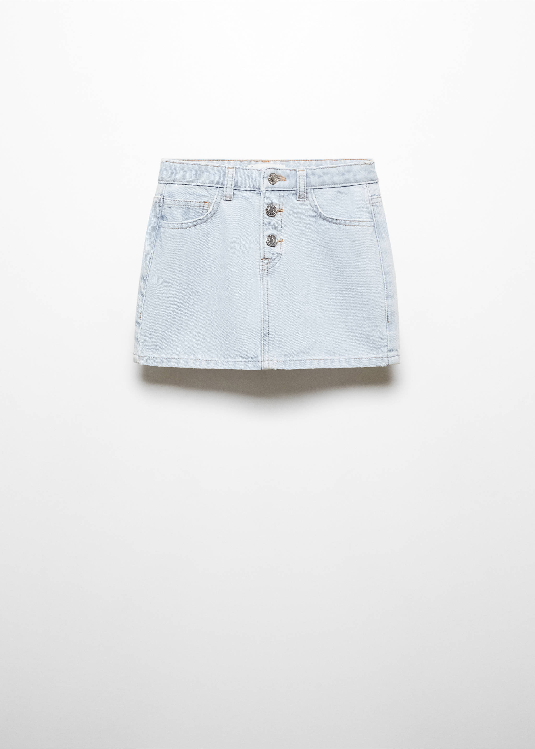 Denim skirt with buttons - Article without model, Light Blue. Ref: 67055722-00.
