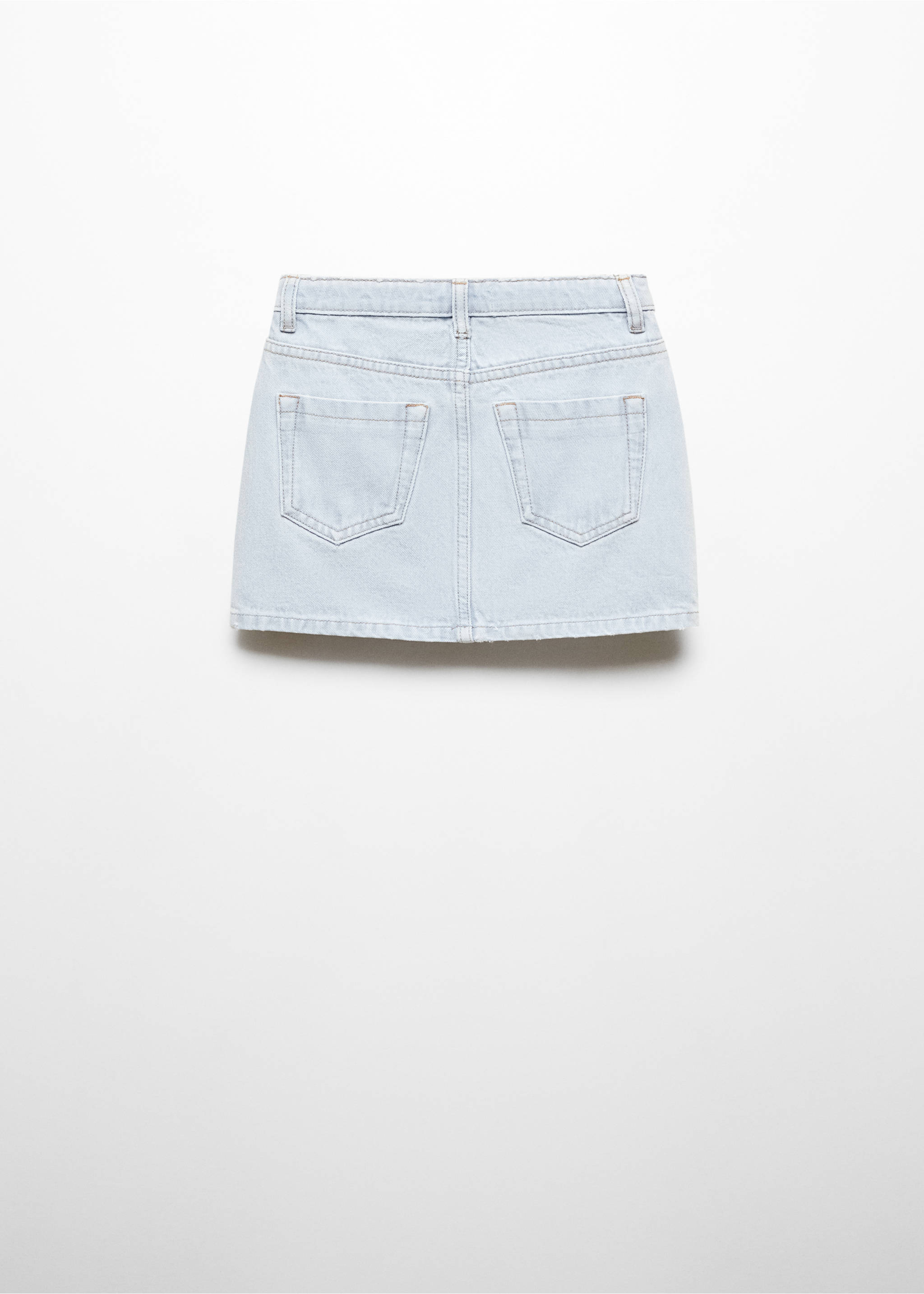 Denim skirt with buttons - Reverse of the article, Light Blue. Ref: 67055722-00.
