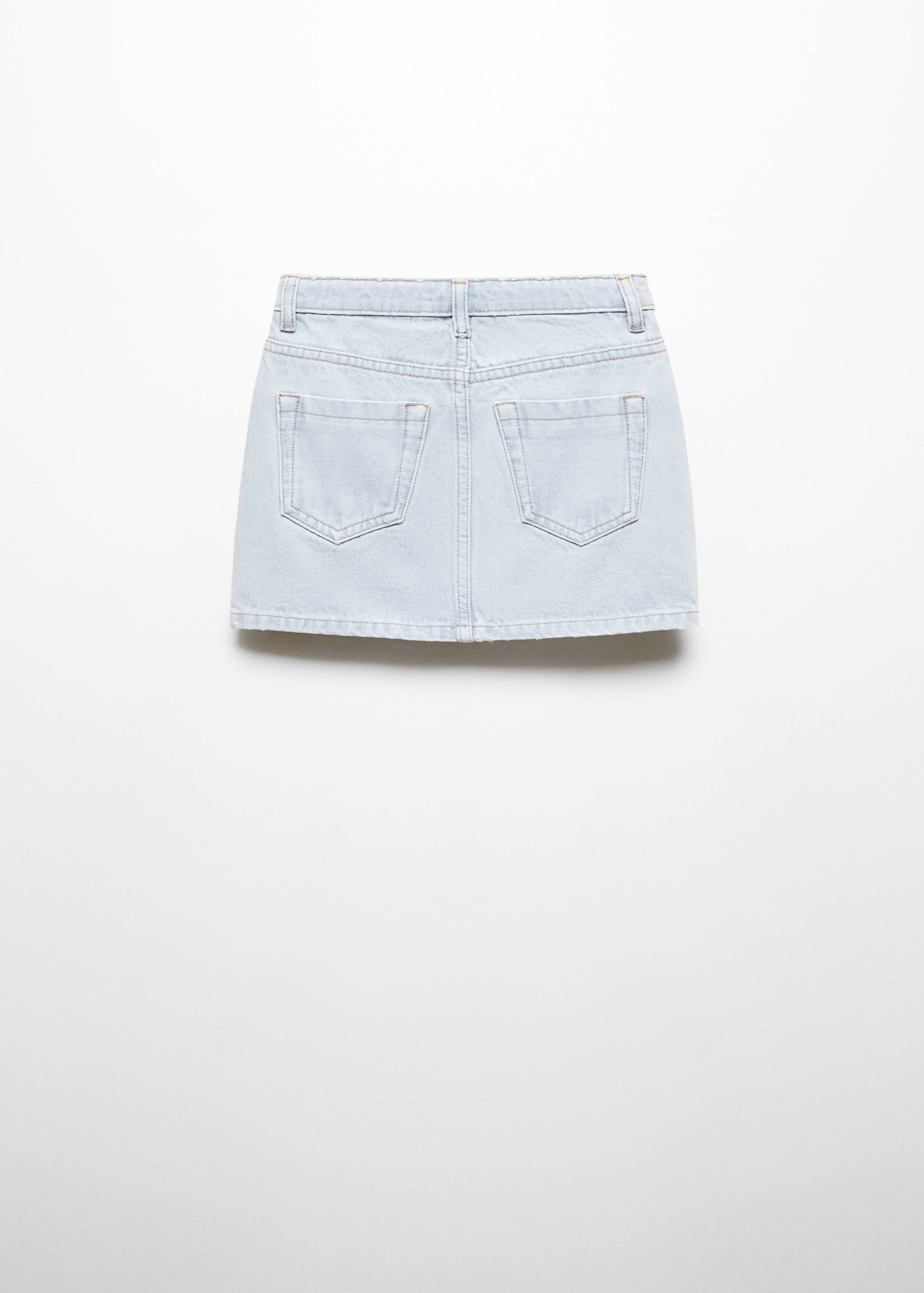 Denim skirt with buttons - Reverse of the article