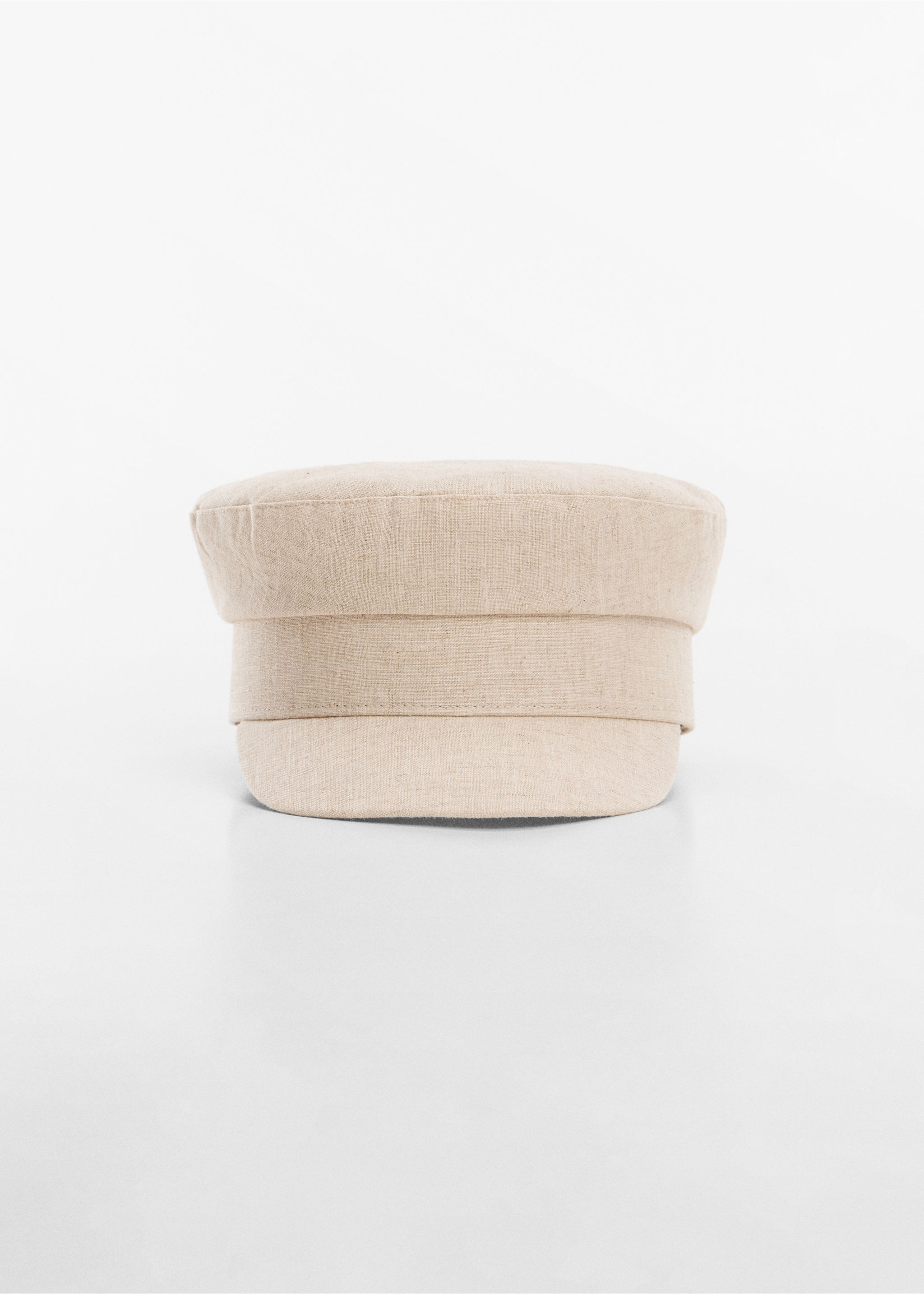 Linen-blend baker cap - Medium plane