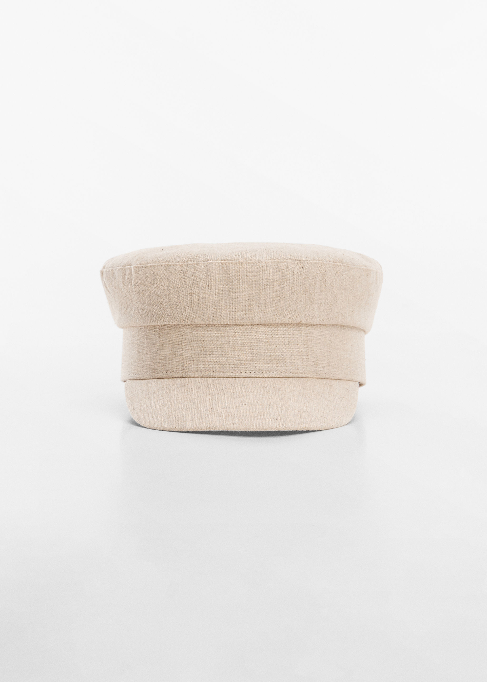 Linen-blend baker cap - Medium plane