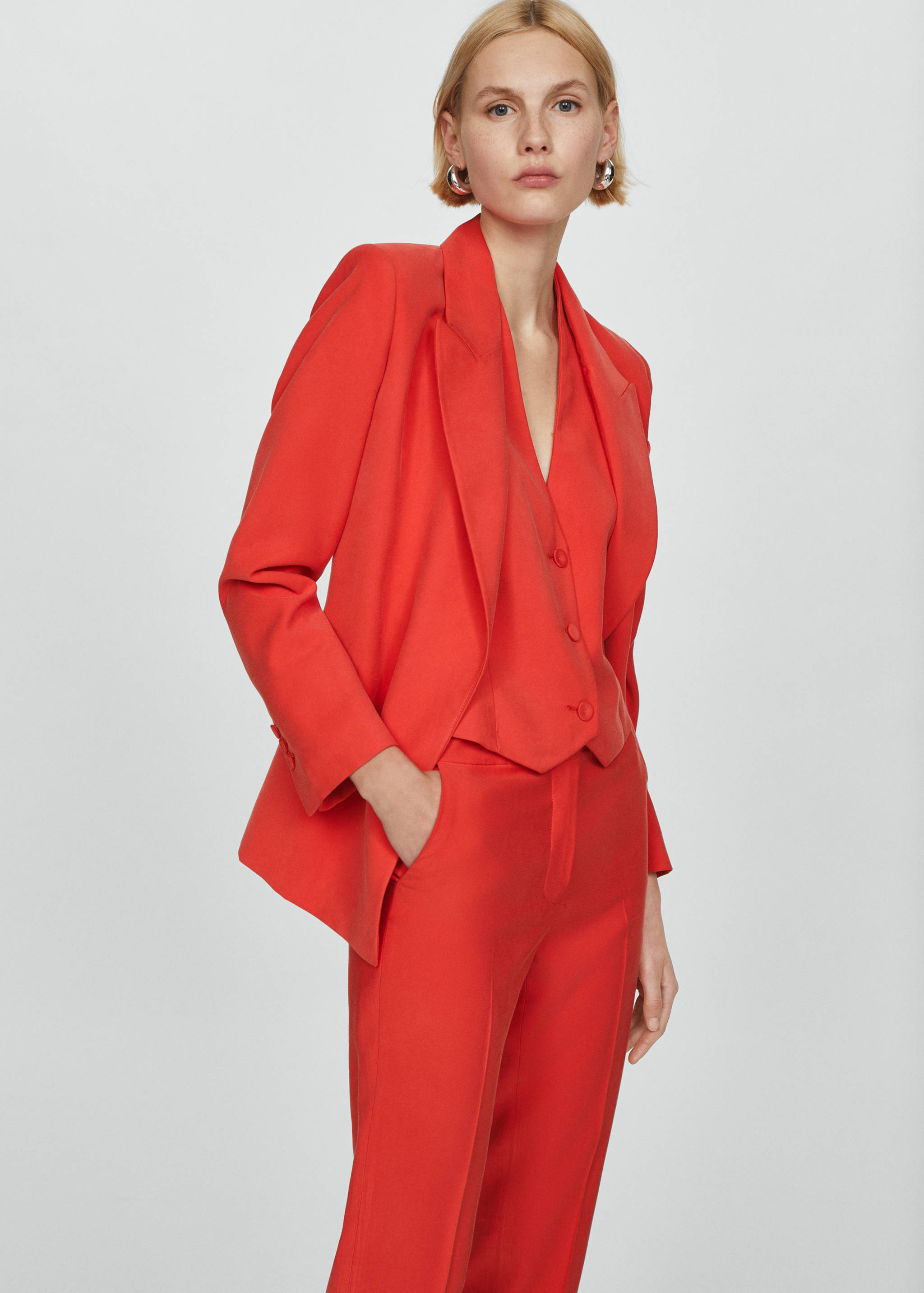 Straight suit trousers - Details of the article 4