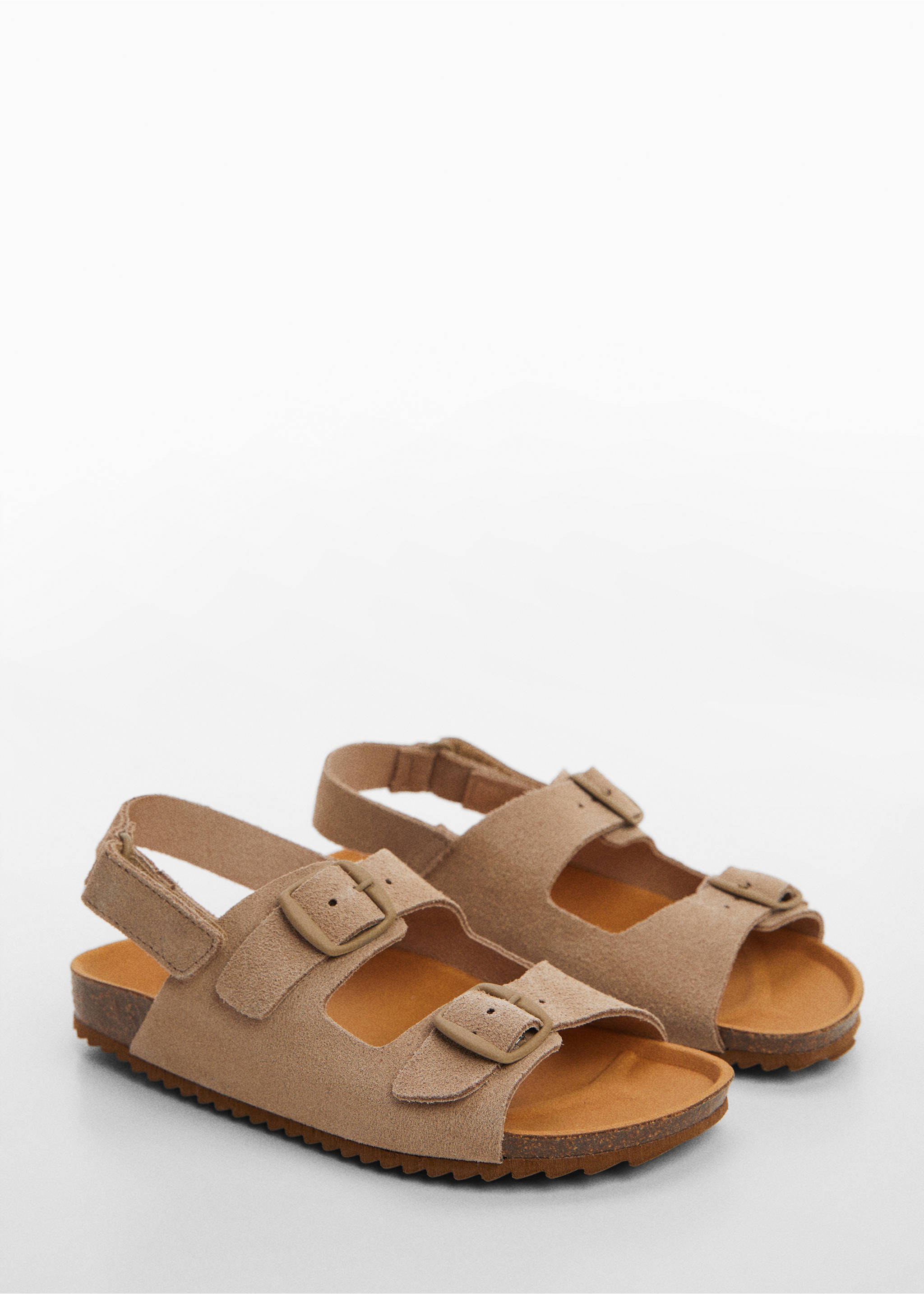 Buckle leather sandals - Medium plane, Medium Brown. Ref: 67055732-00.