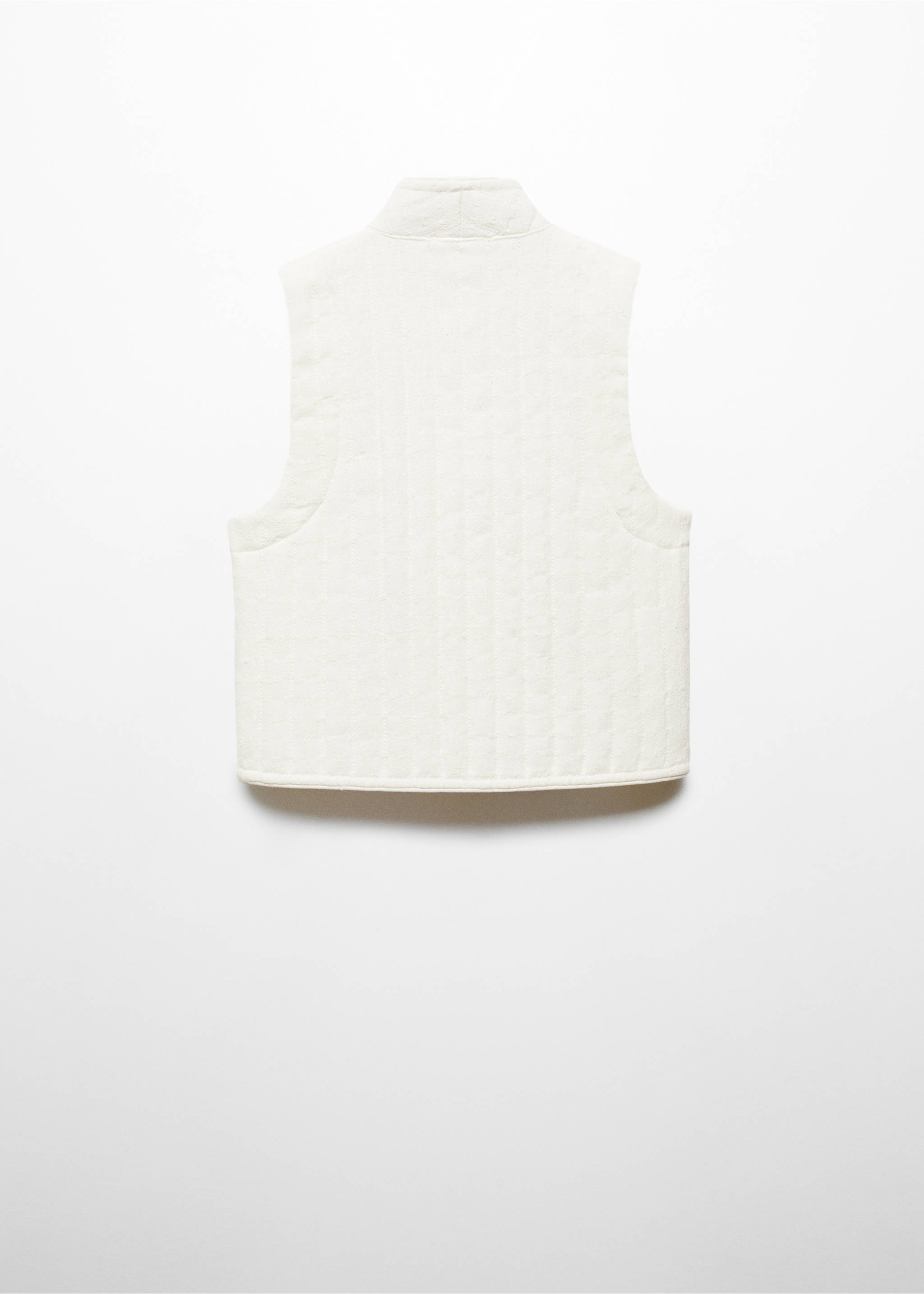 Weste mit Blumenstickerei - Rückseite des Artikels, Ecru. Ref: 67055736-00.