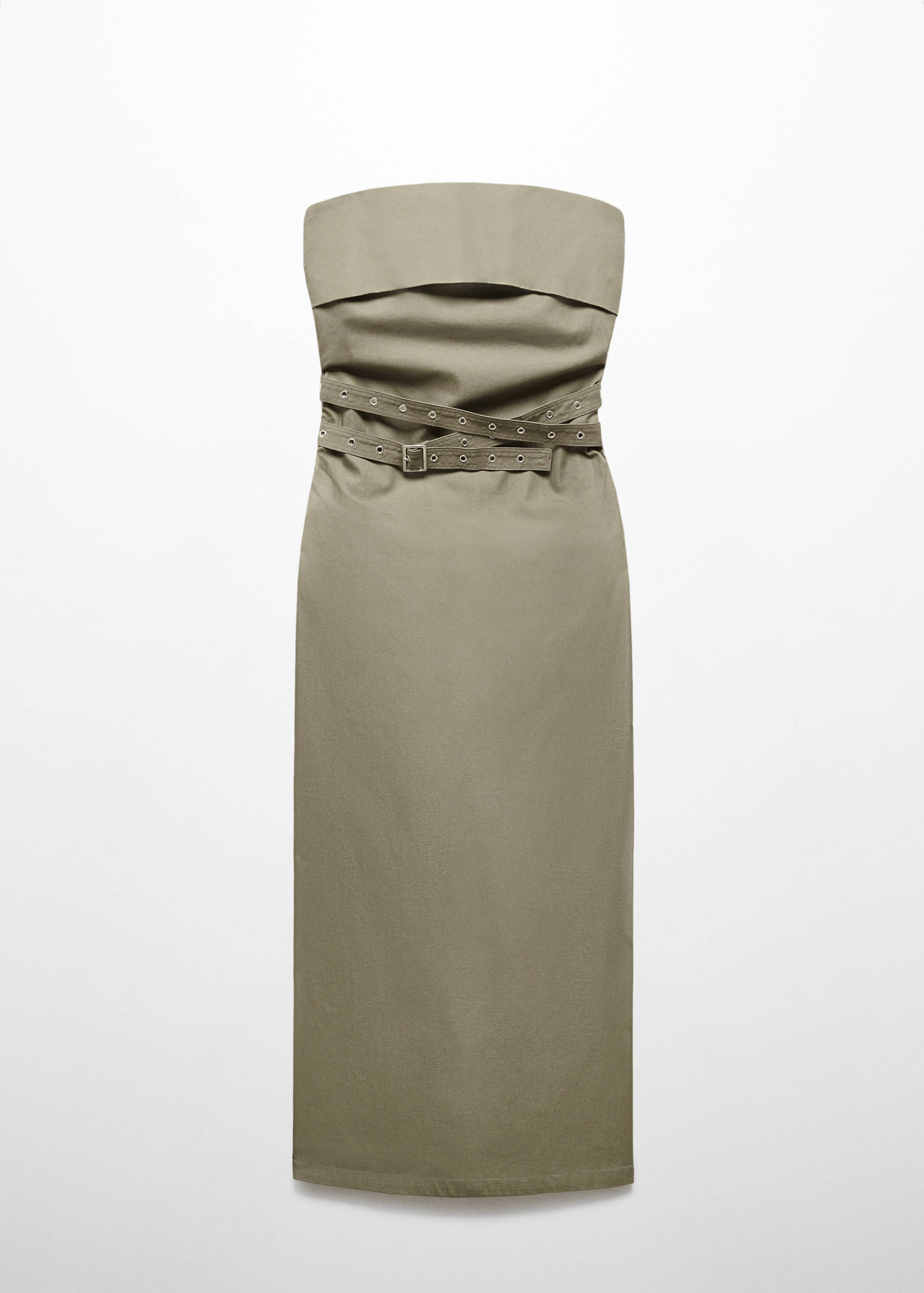 Belted strapless dress - Article without model