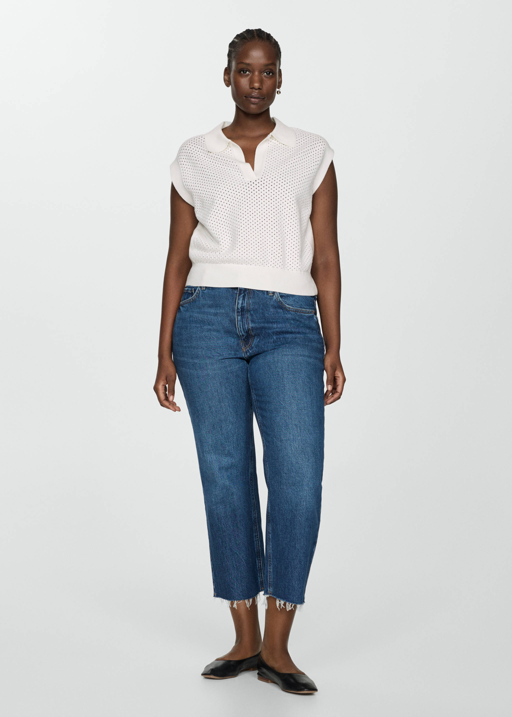 Polo-neck top with lace design - Details of the article 3