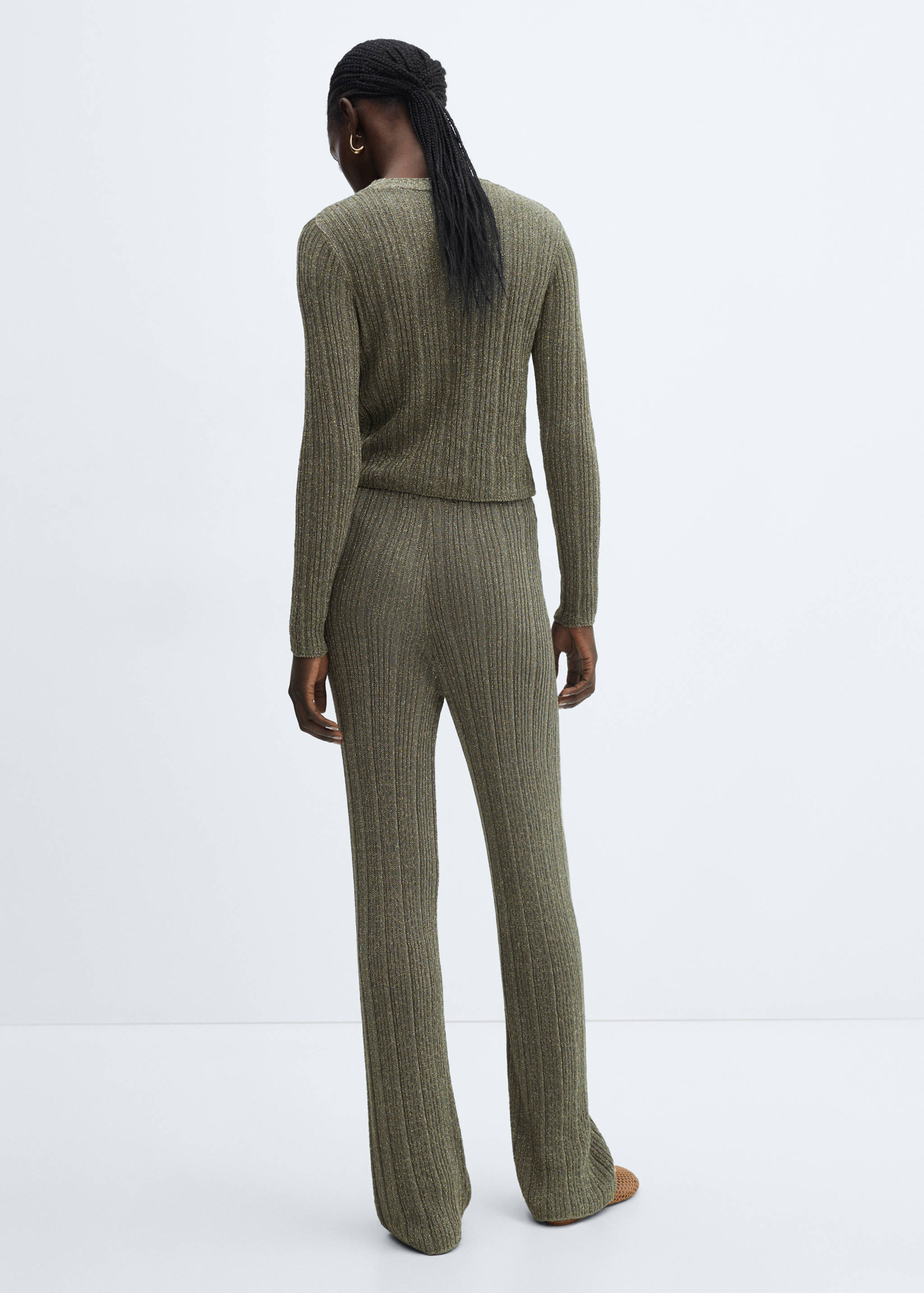 Pantaloni dritti maglia lurex - Retro dell'articolo