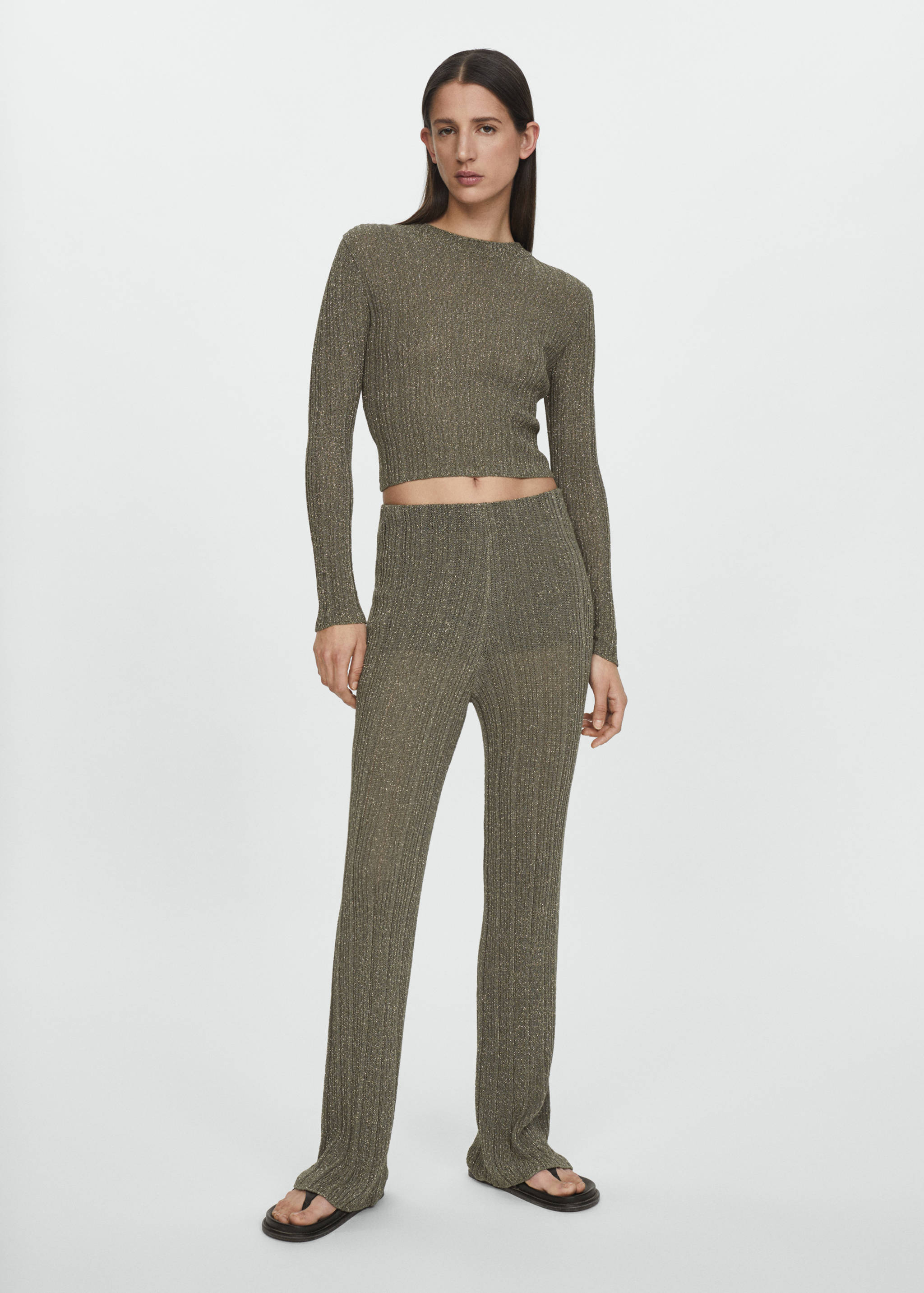 Pantaloni dritti maglia lurex - Dettaglio dell'articolo 7