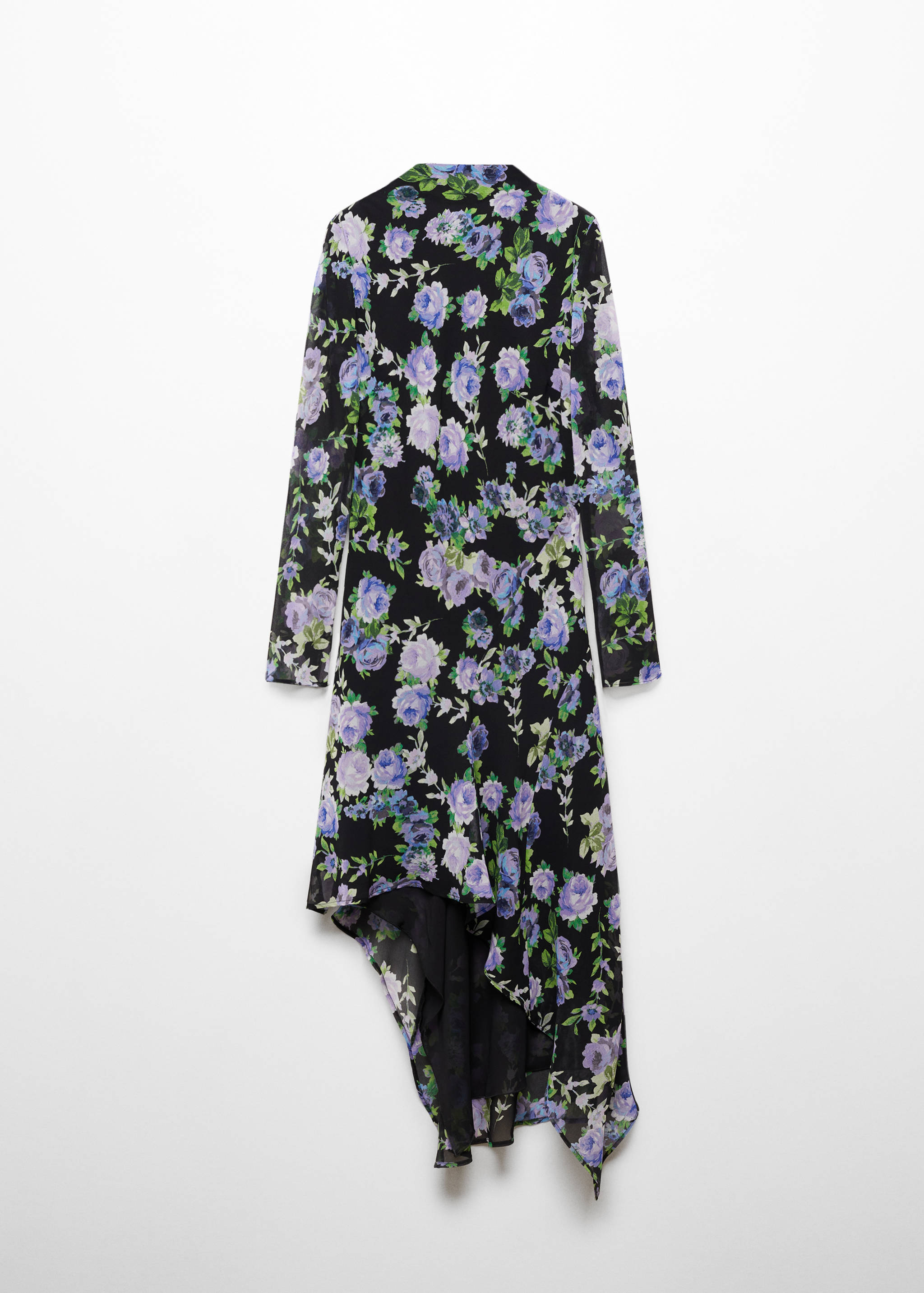 Asymmetrisches Kleid mit Blumenmuster - Artikel ohne Model