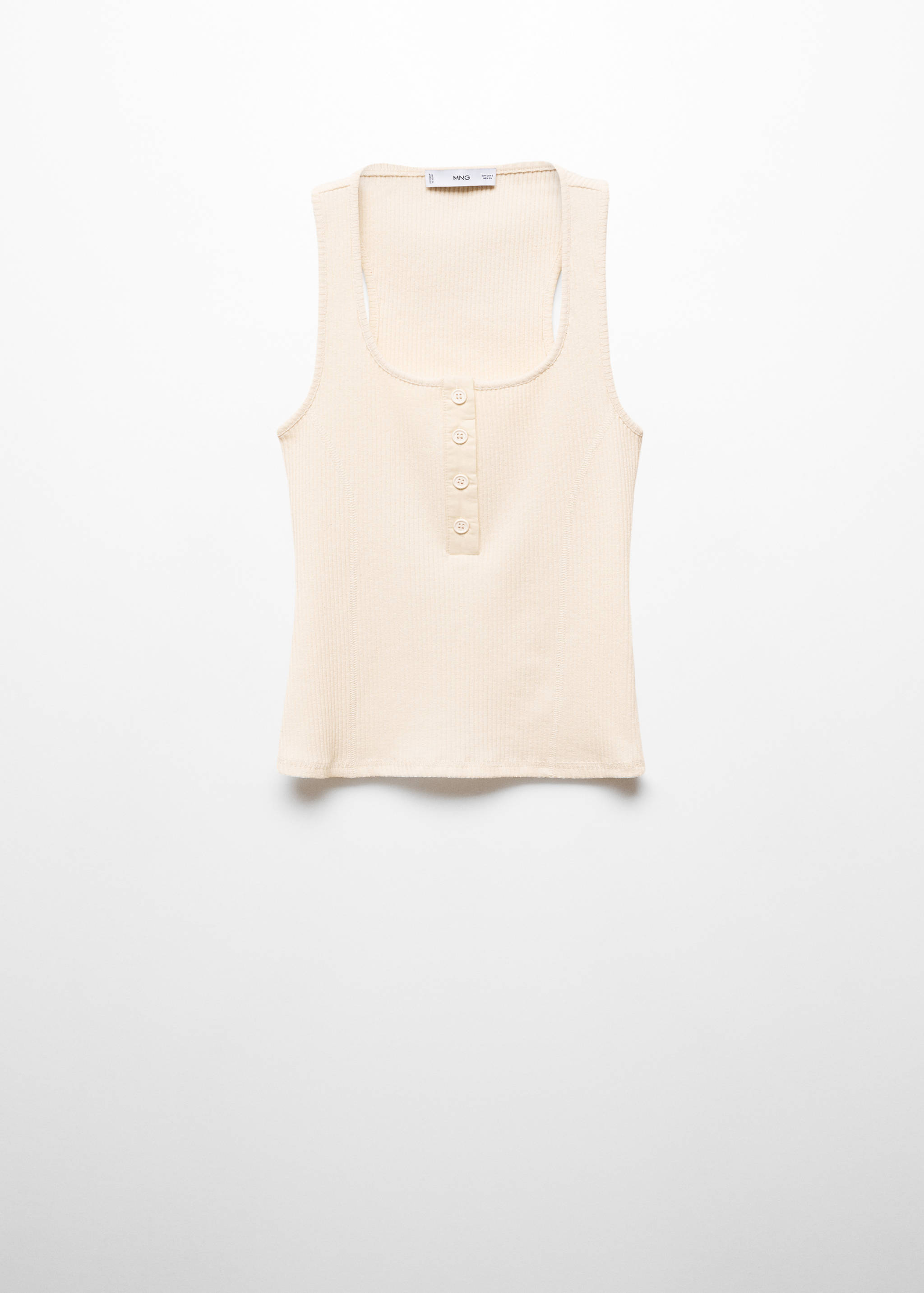 Buttoned ribbed top - Article without model