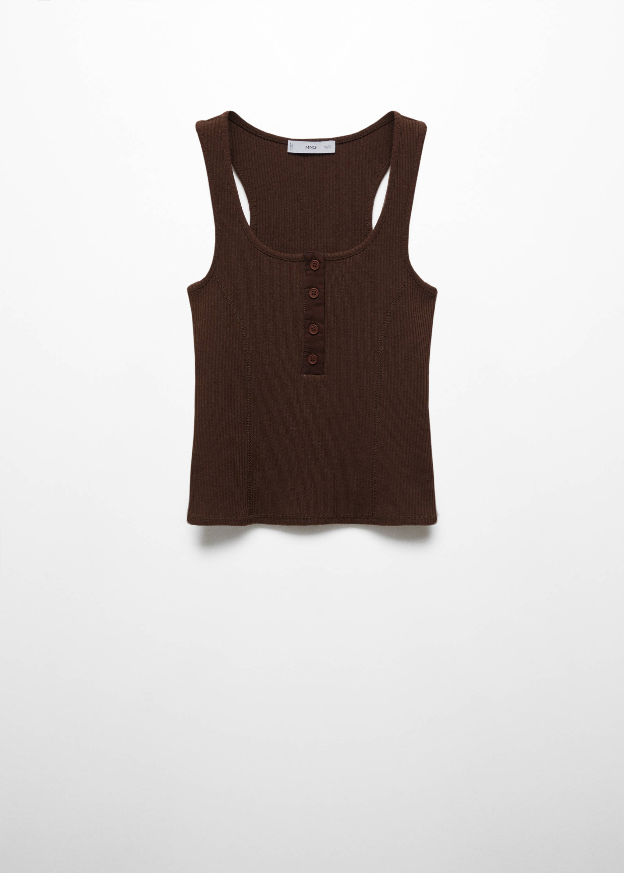 Buttoned ribbed top - Article without model