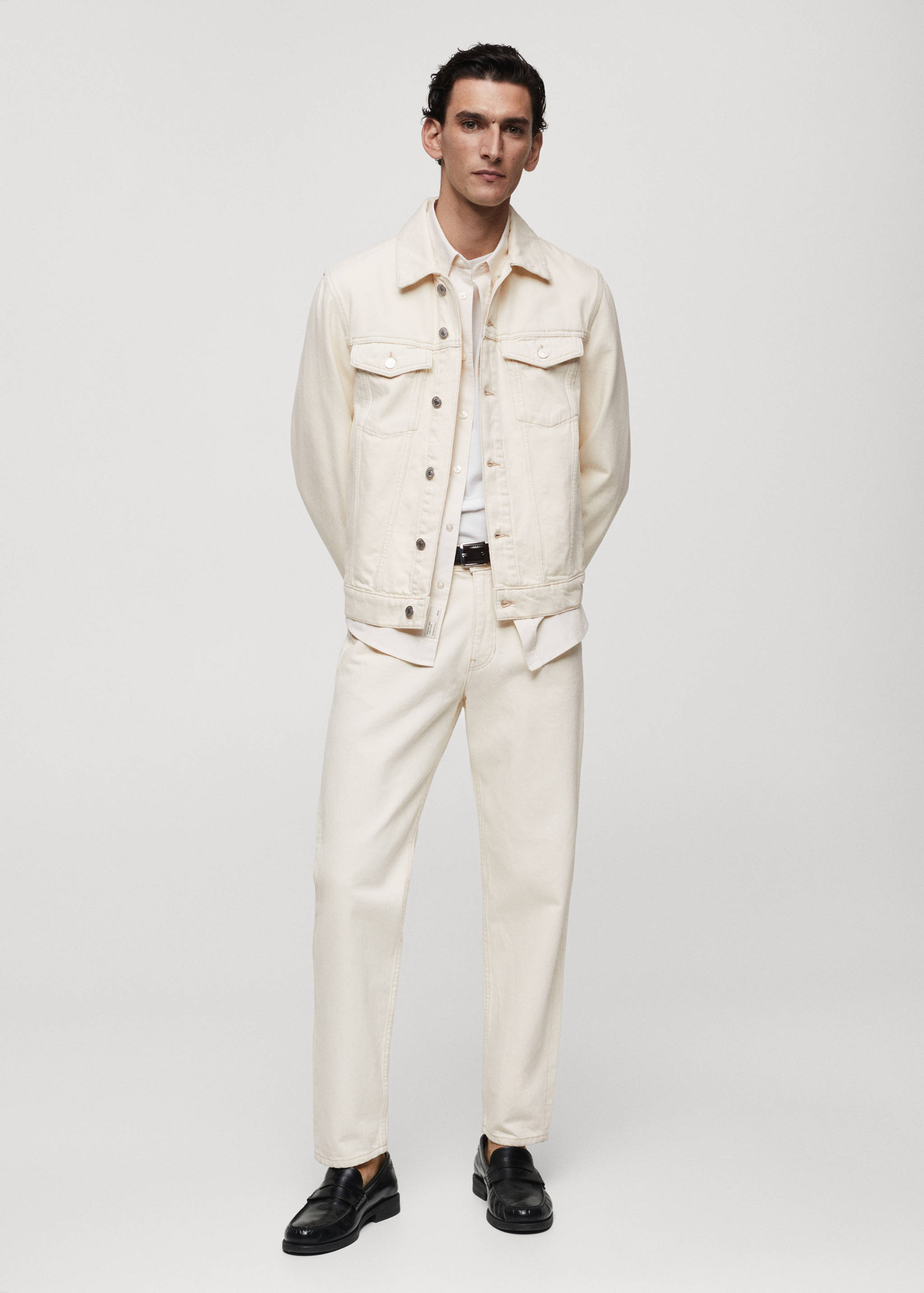 Pocketed denim jacket - General plane